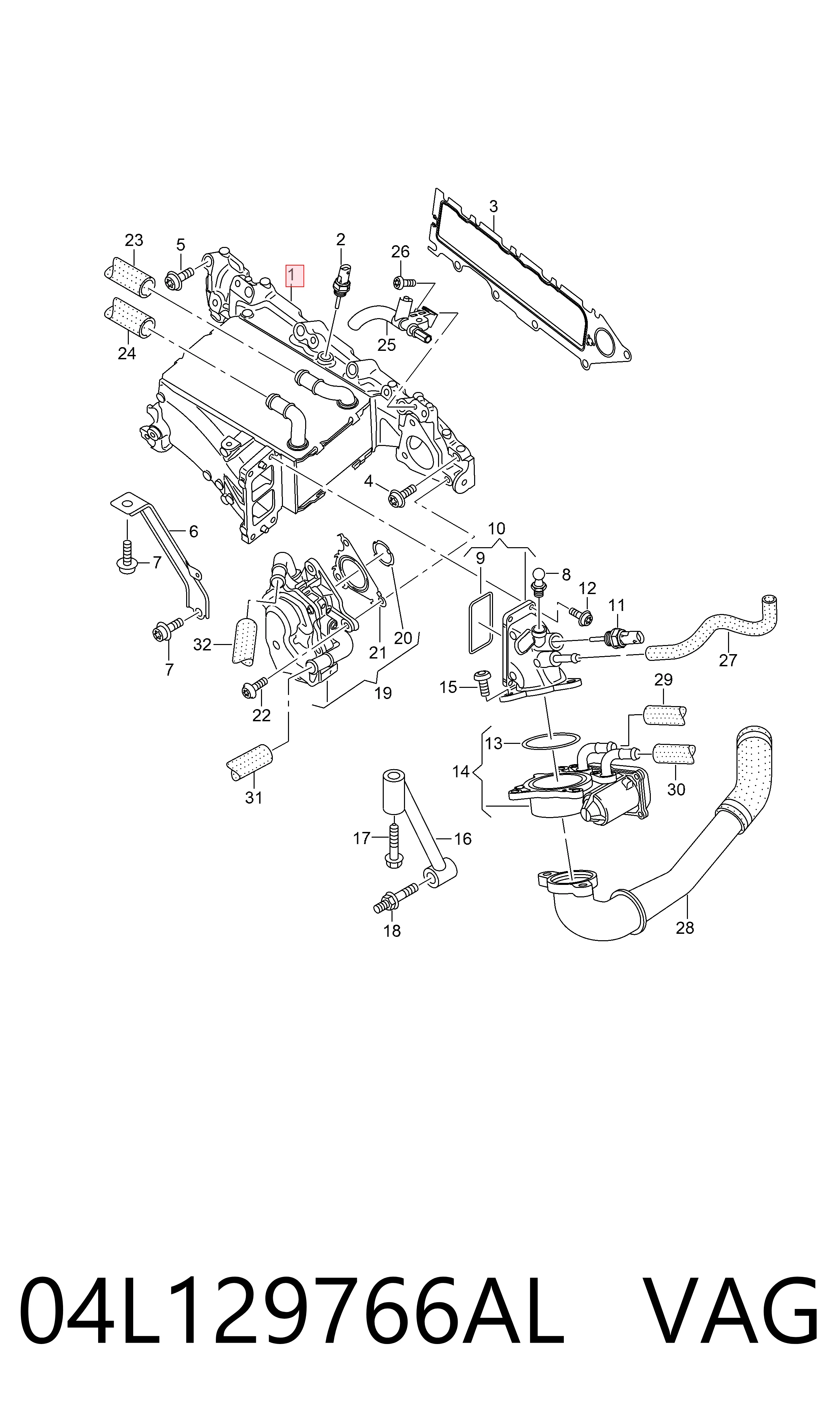 Kolektor ssący Volkswagen Passat B8 sedana (3G2, CB2) (2014 - 2026) cena, od 304,52 USD