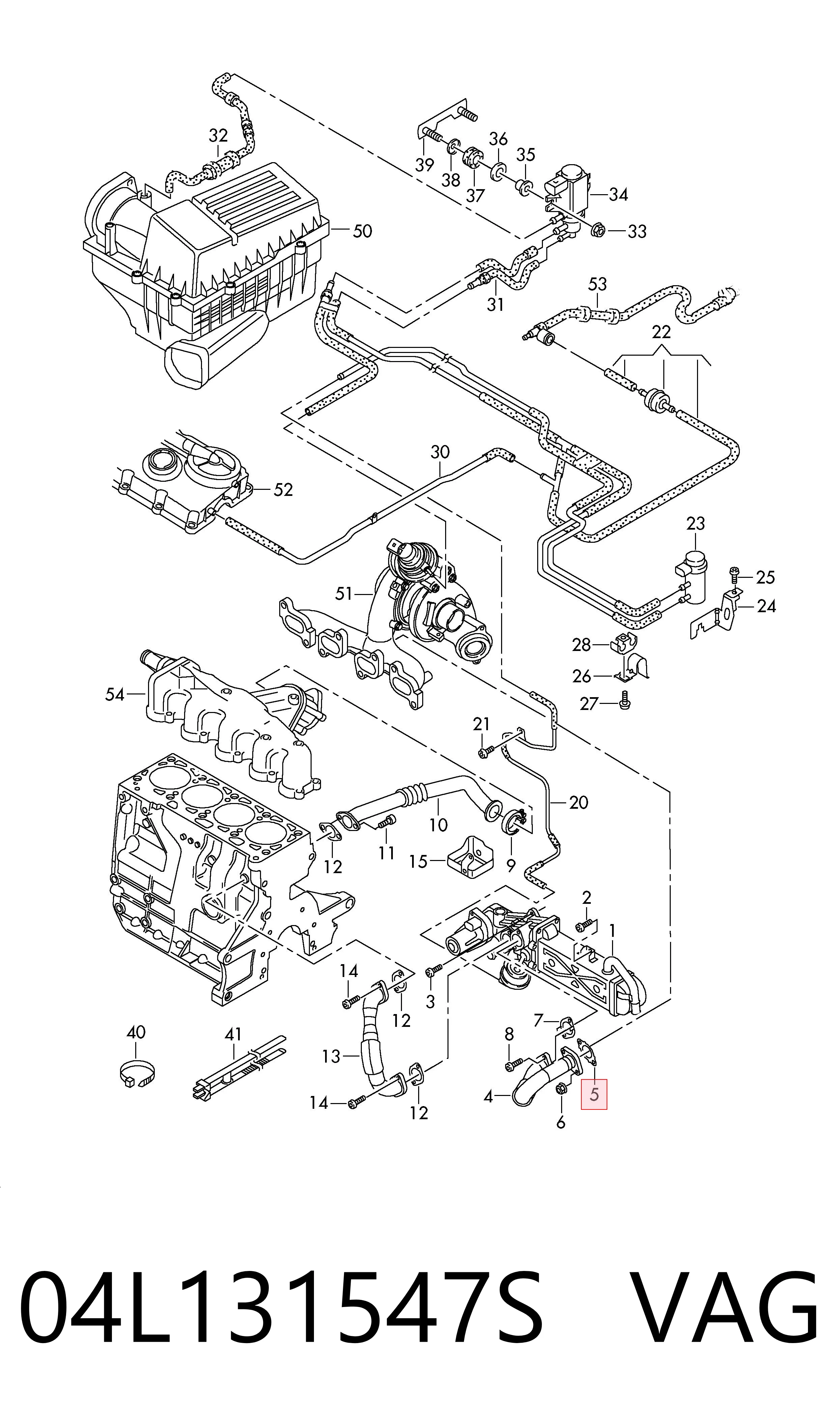 Uszczelka zaworu recyrkulacji EGR VAG 04L131547S