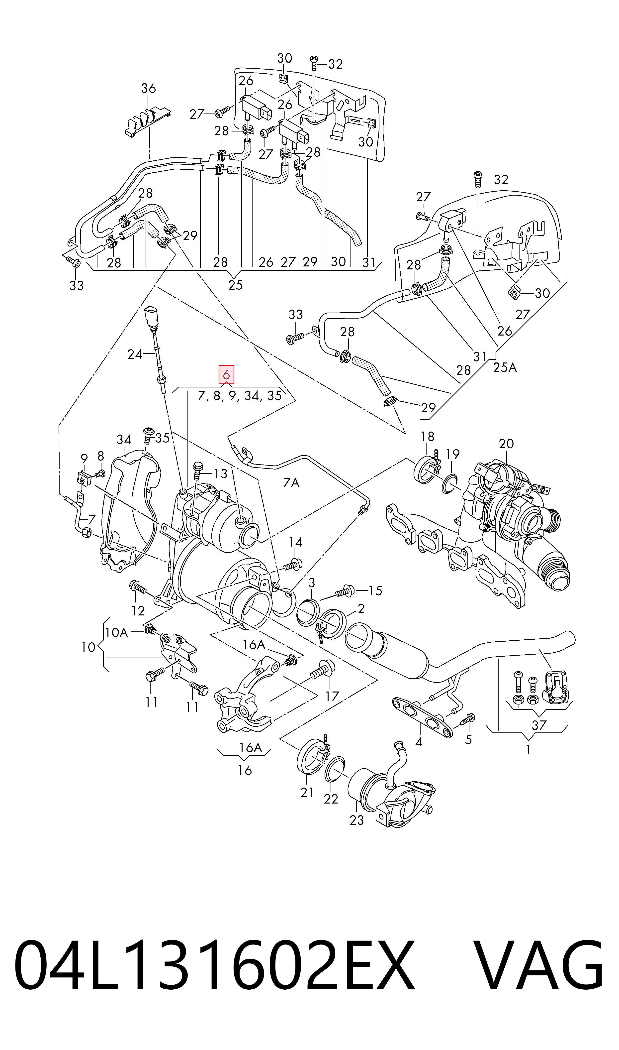 Filtr cząstek stałych układu wydechowego do Audi A3  8VS, 8VM