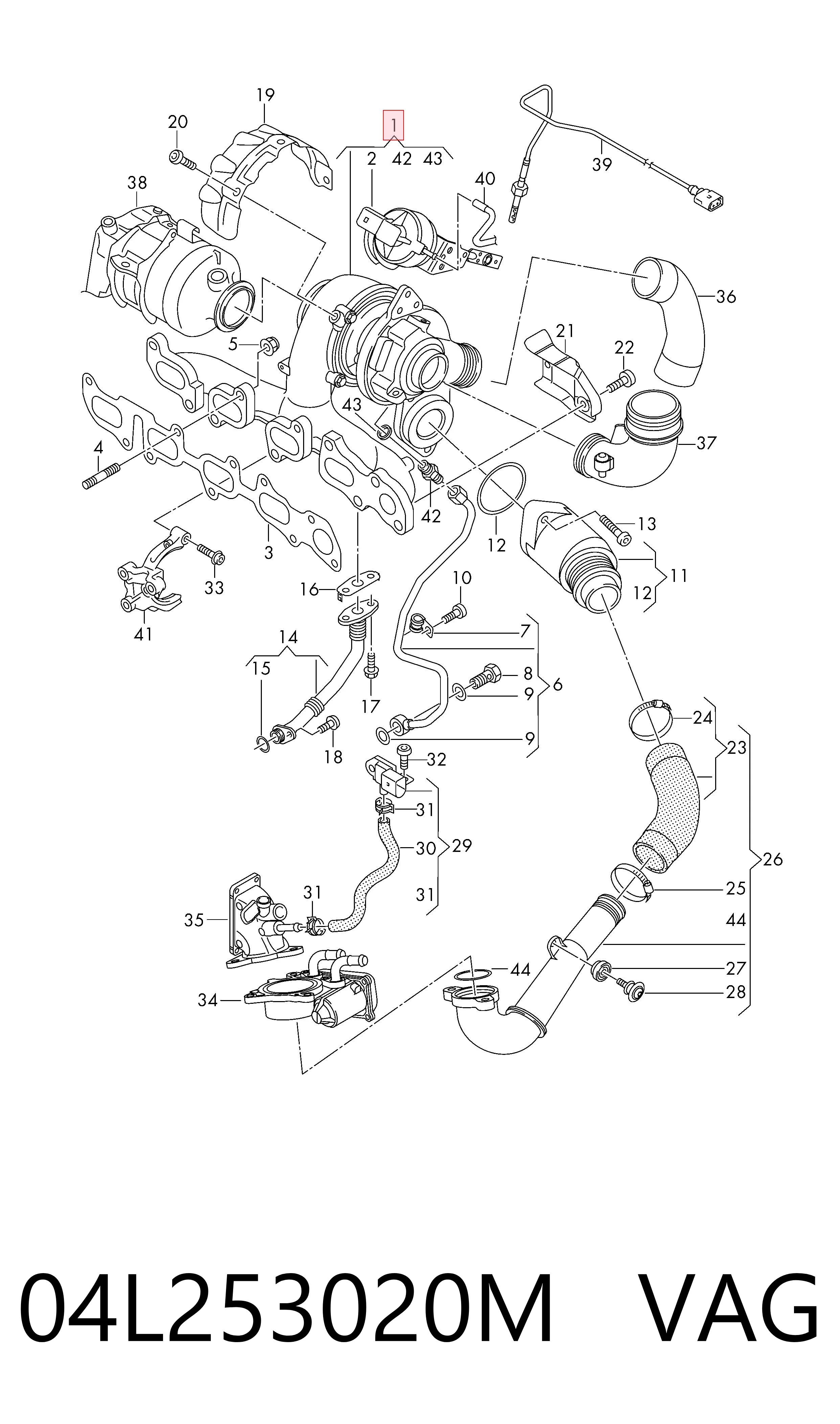 04L253020M VAG Turbina