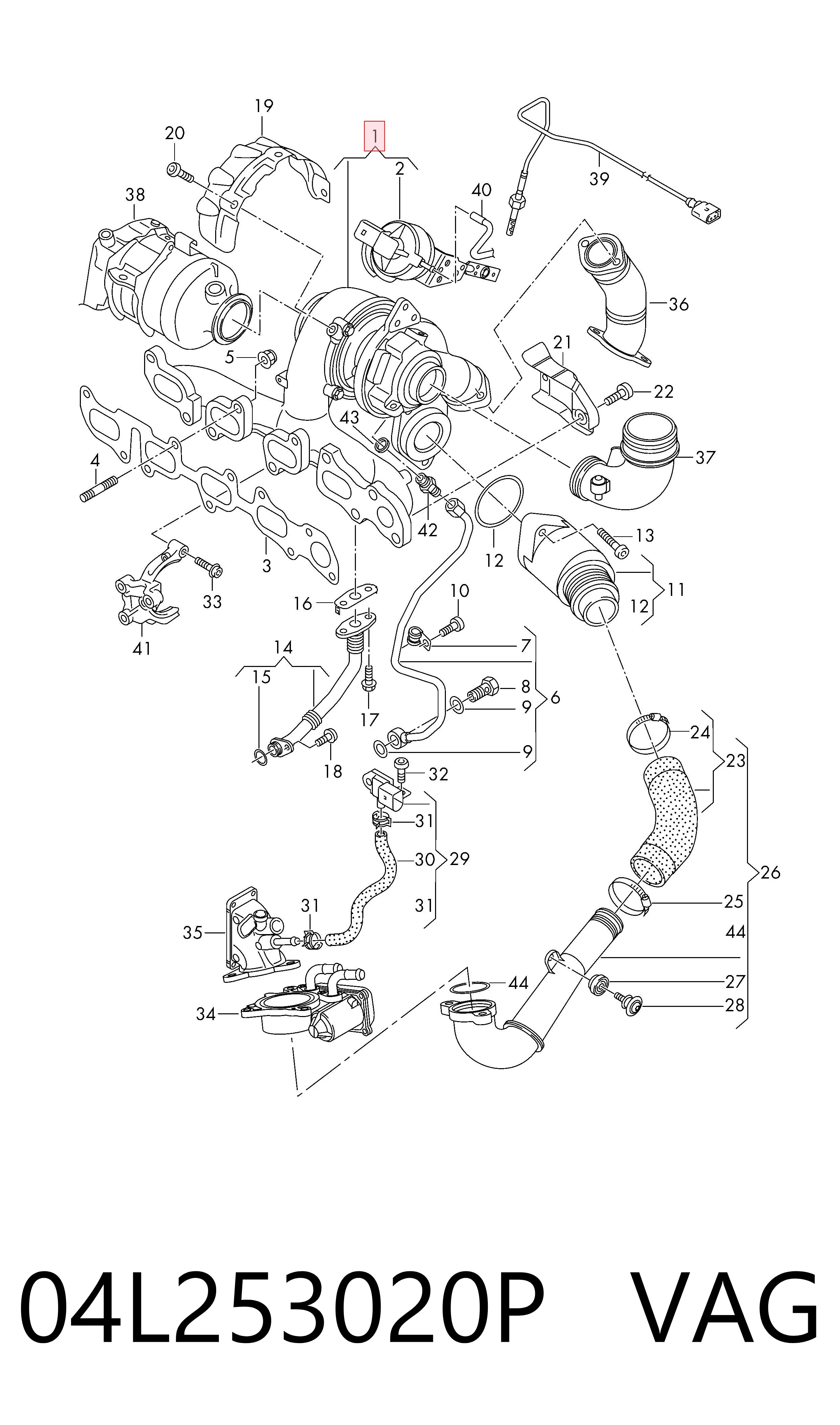 Turbina VAG 04L253020P cena, od 635,06 USD