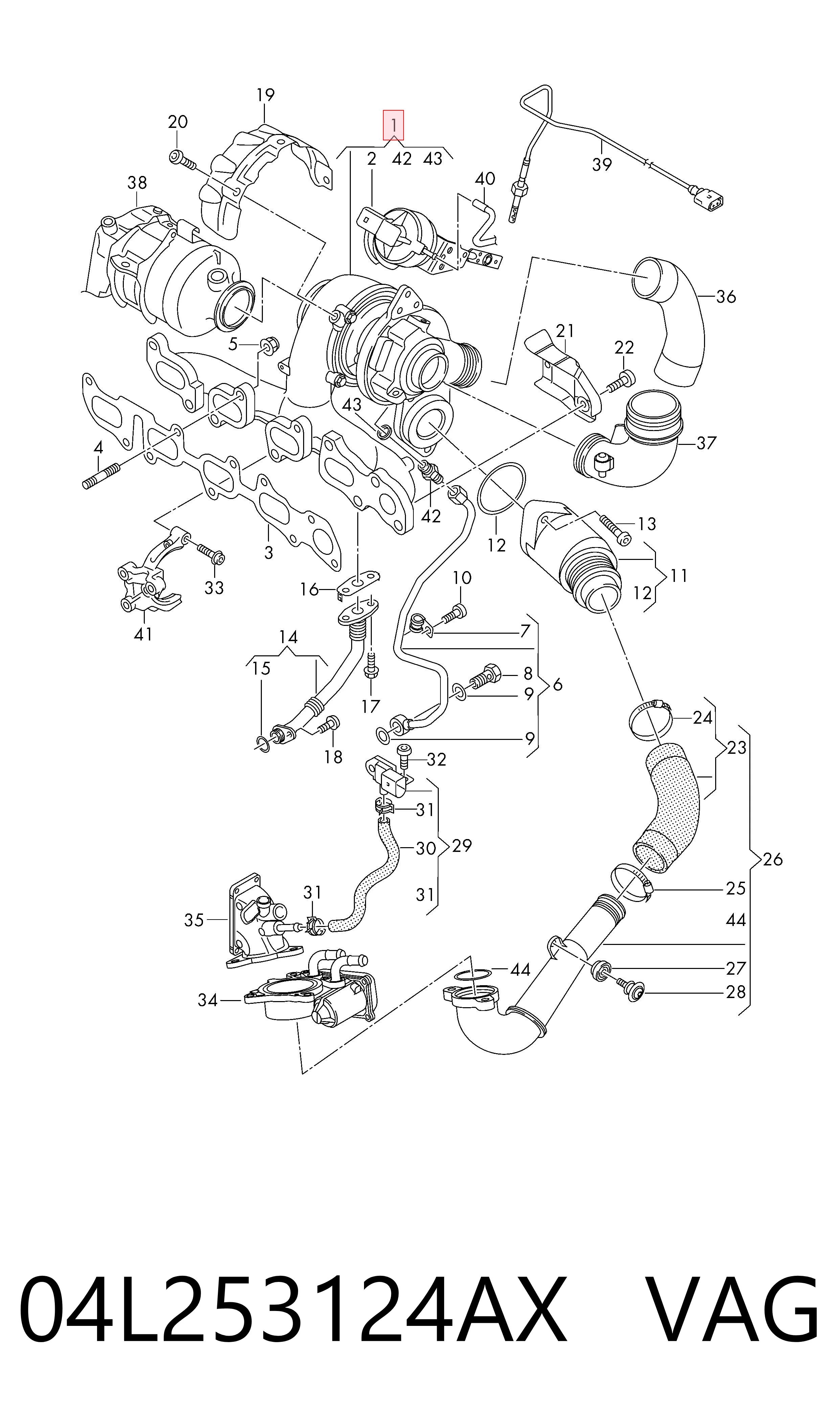 04L253124AX VAG Turbina