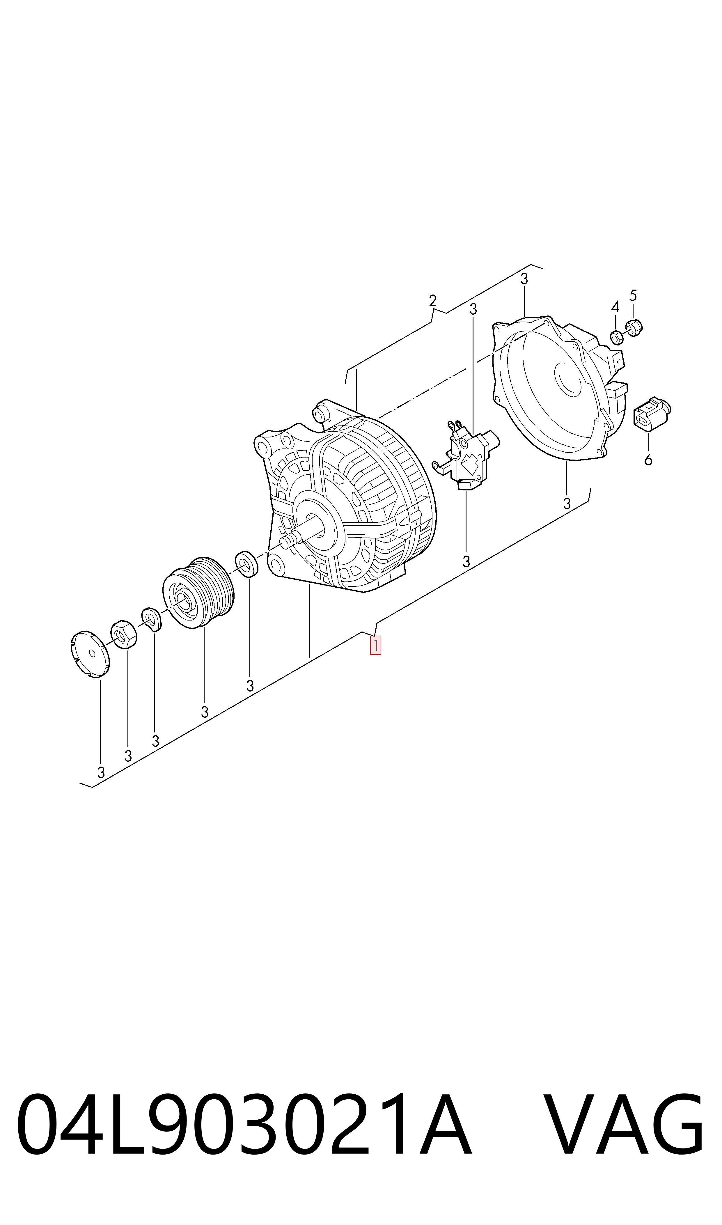 04L903021A VAG Alternator