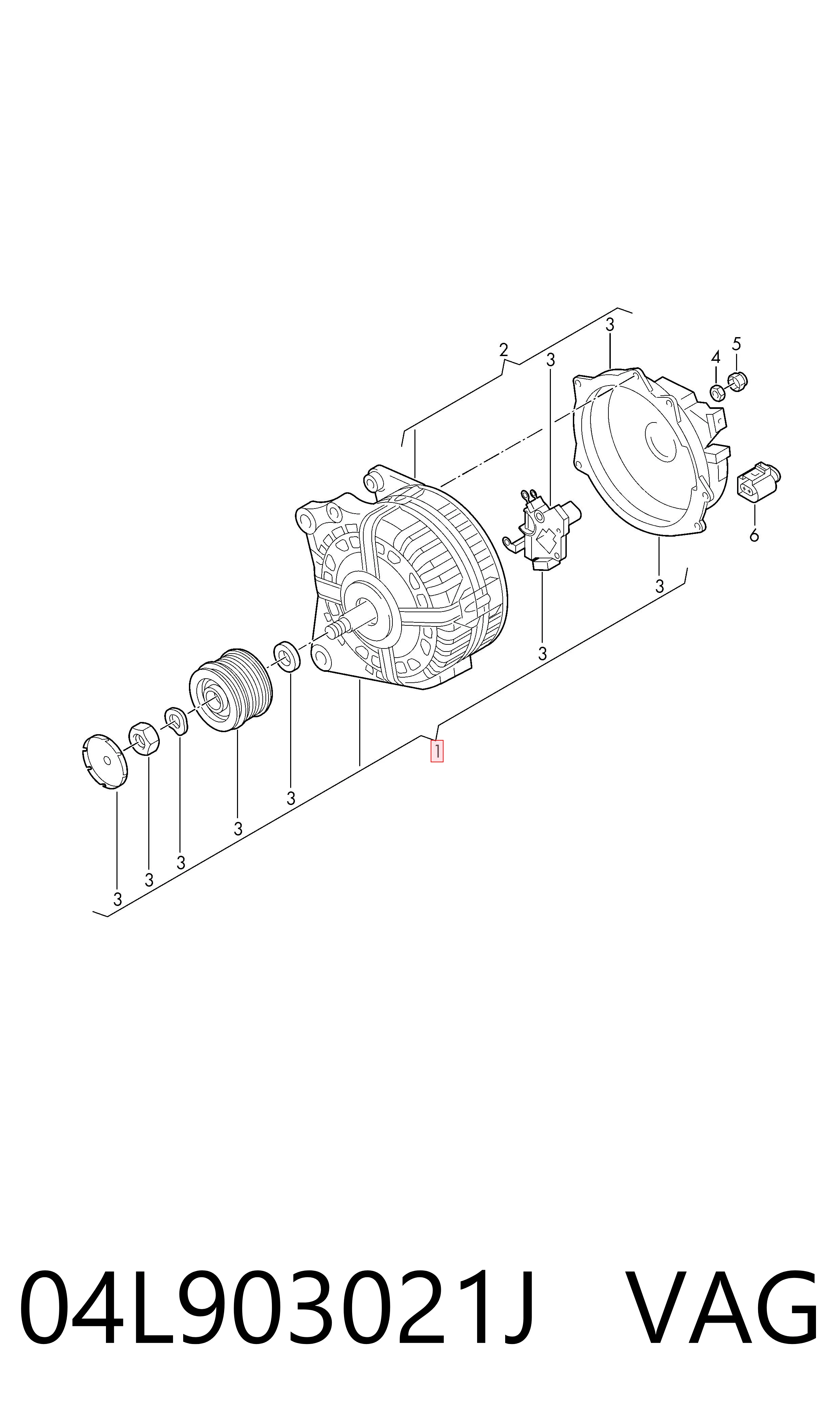 04L903021J VAG Alternator