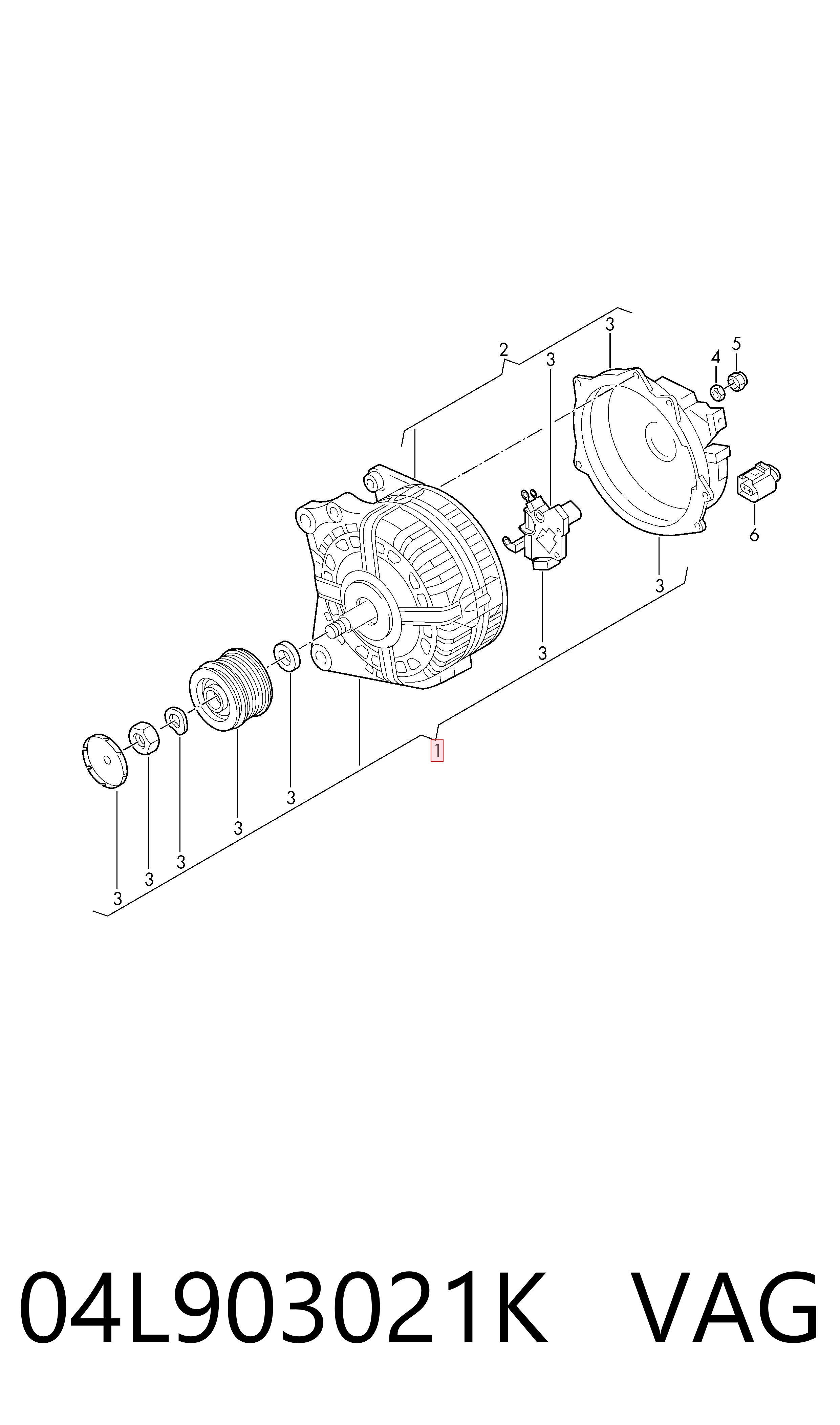 04L903021K VAG Alternator