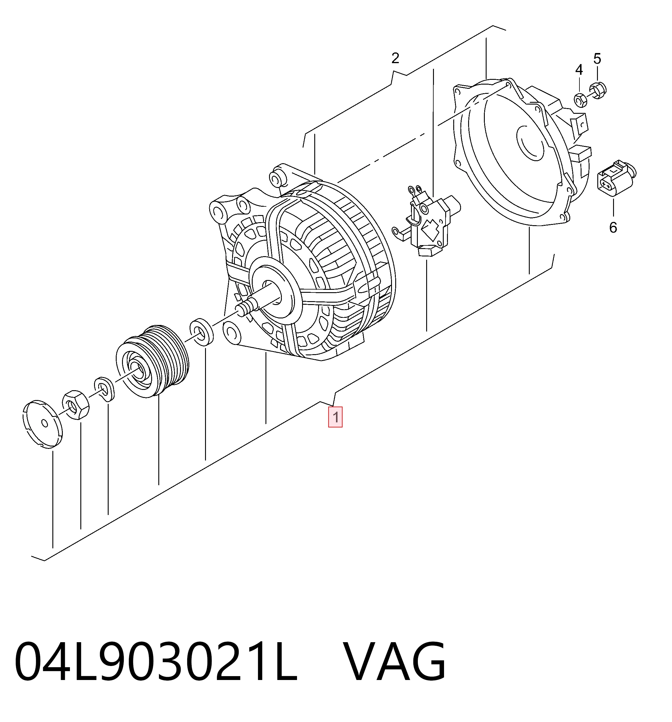 Do koszyka 04L903021L VAG Alternator