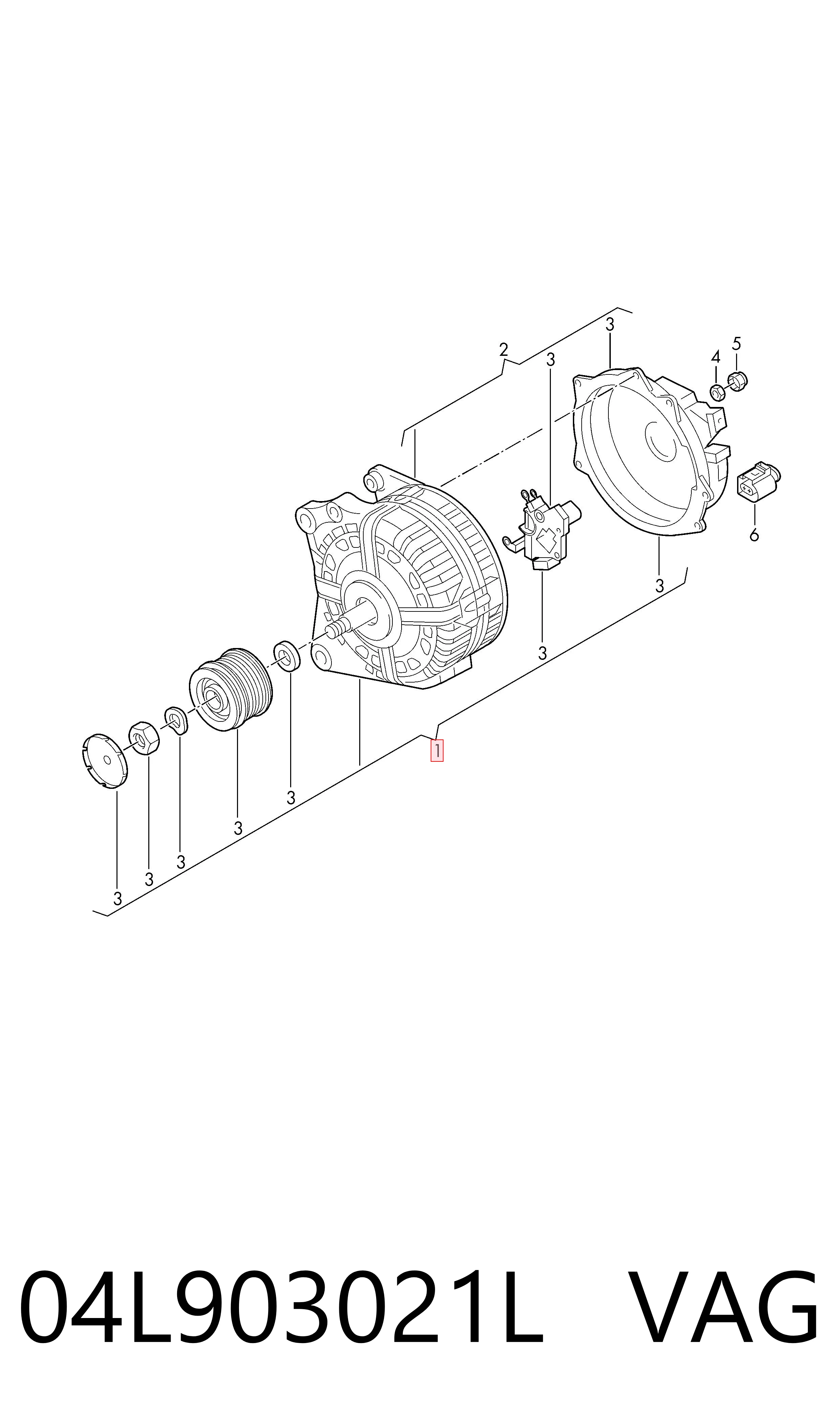 Alternator VAG 04L903021L cena, od 258,83 USD