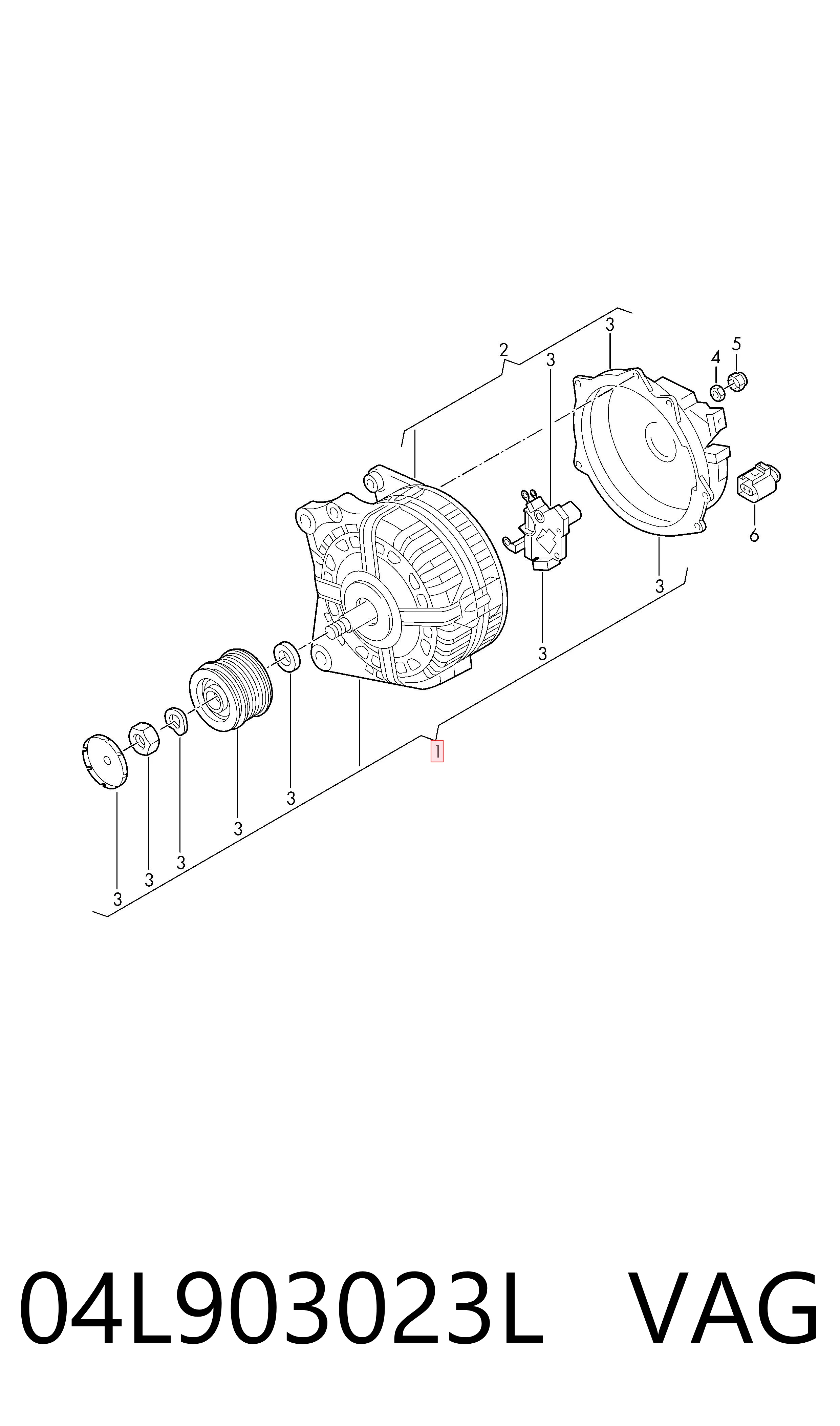 04L903023L VAG Alternator
