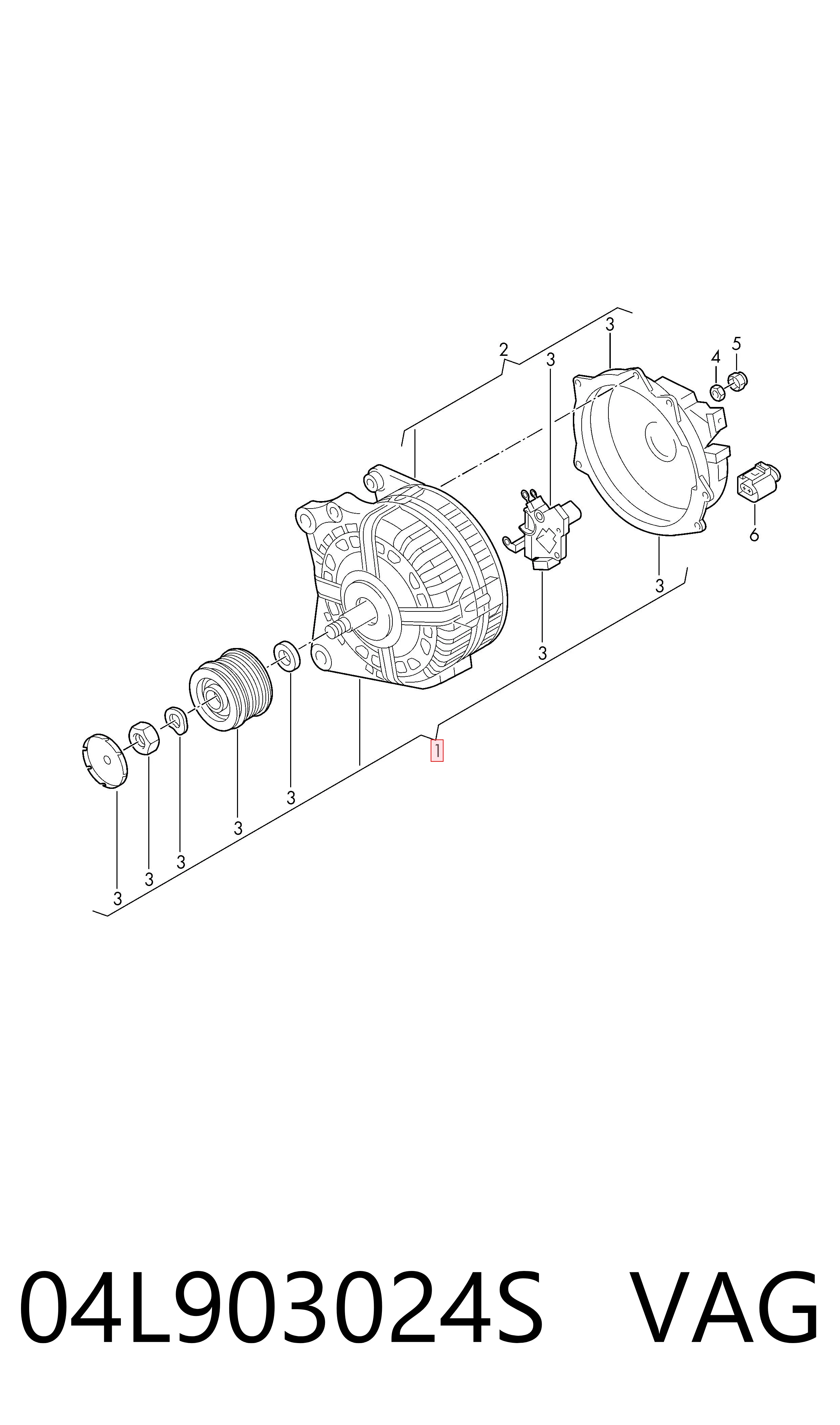 04L903024S VAG Alternator