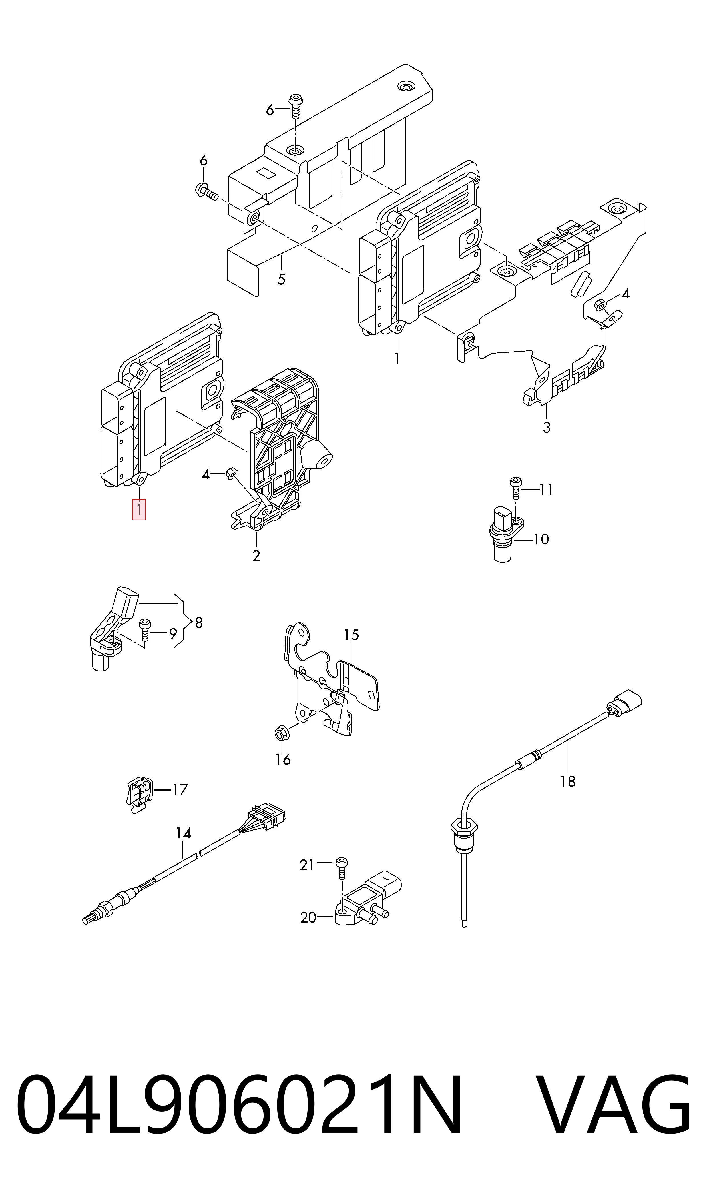 Sterownik silnika do Audi A3  8VS, 8VM