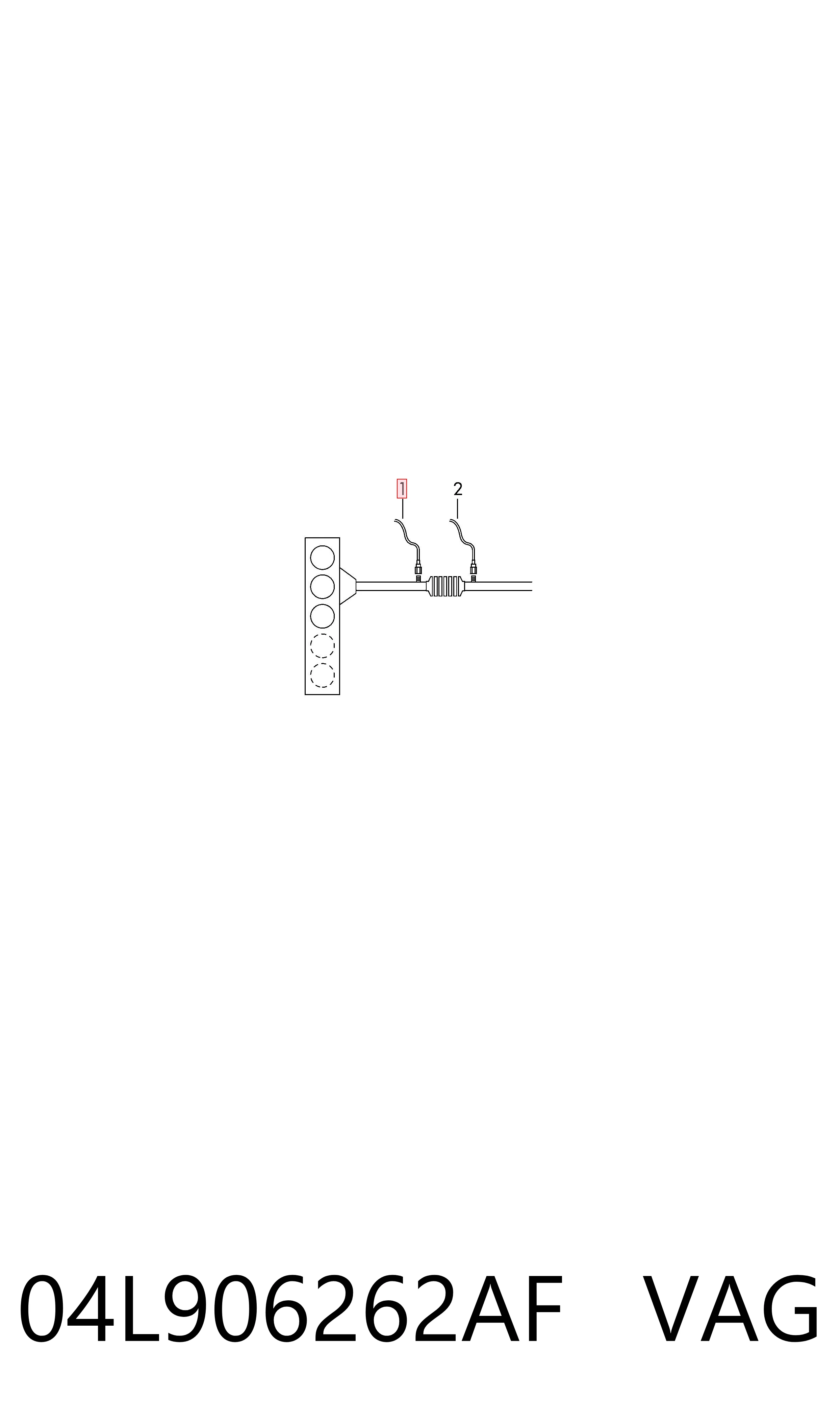 04L906262AF VAG Sonda lambda czujnik tlenu przed katalizatorem