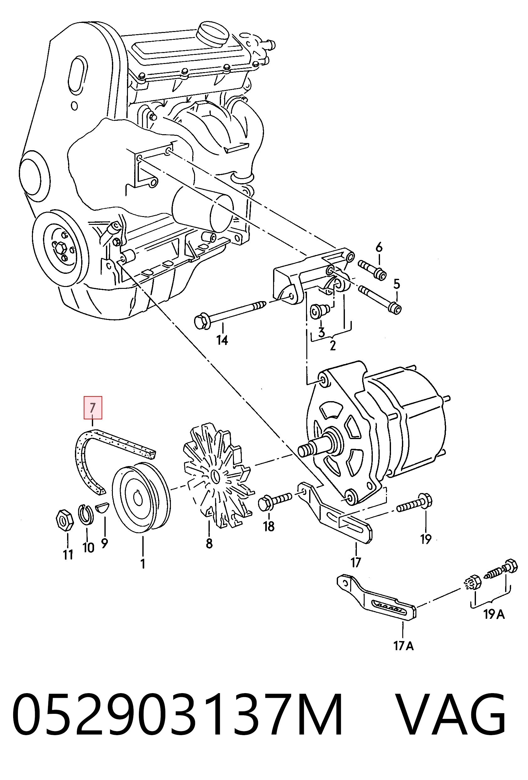 Do koszyka Pas napędowy mechanizmów Volkswagen Polo II 86C