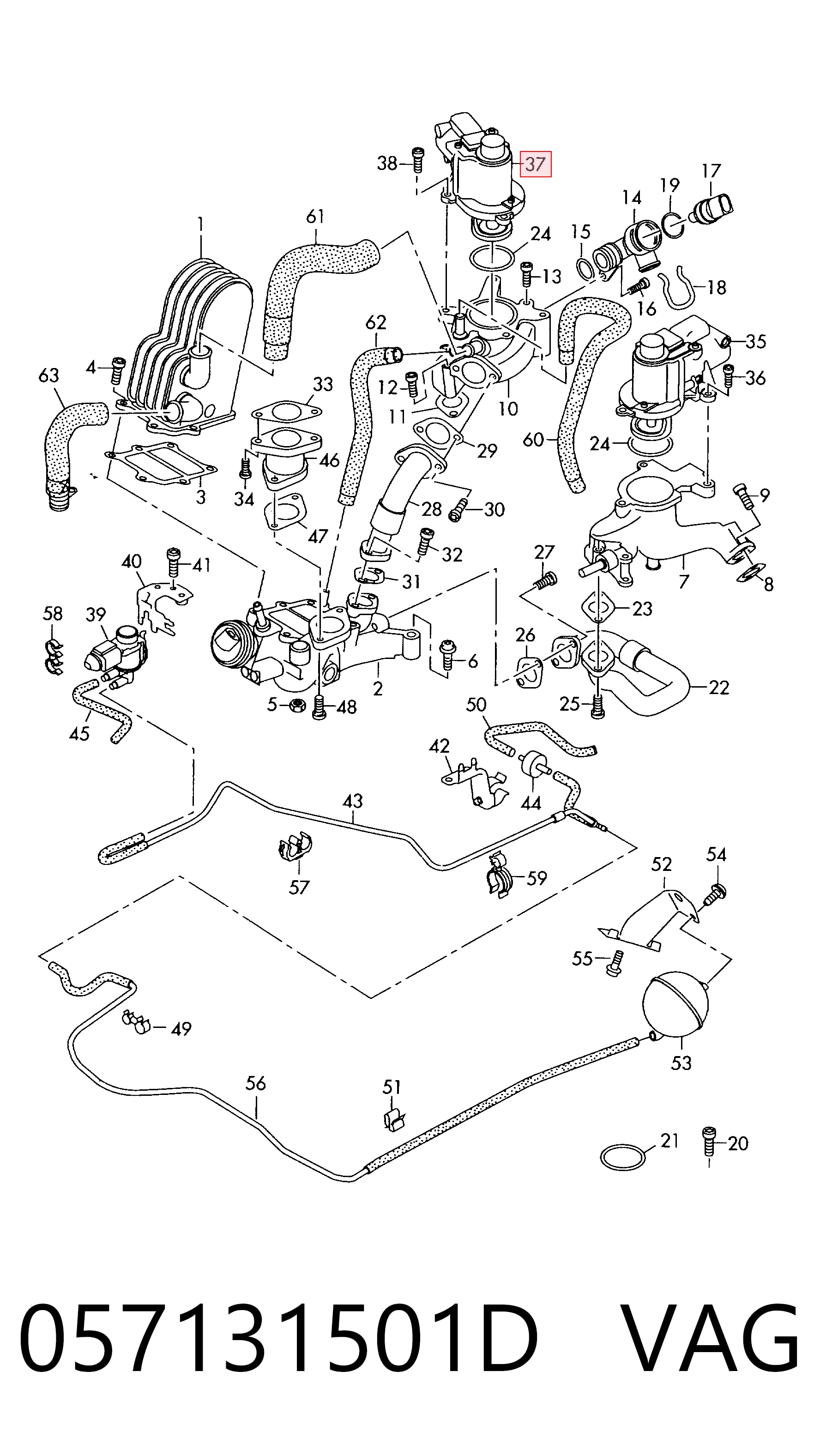 Zawór recyrkulacji spalin EGR Audi A8 D3 sedana (4E2, 4E8) (2002 - 2010) cena, od 169,37 USD