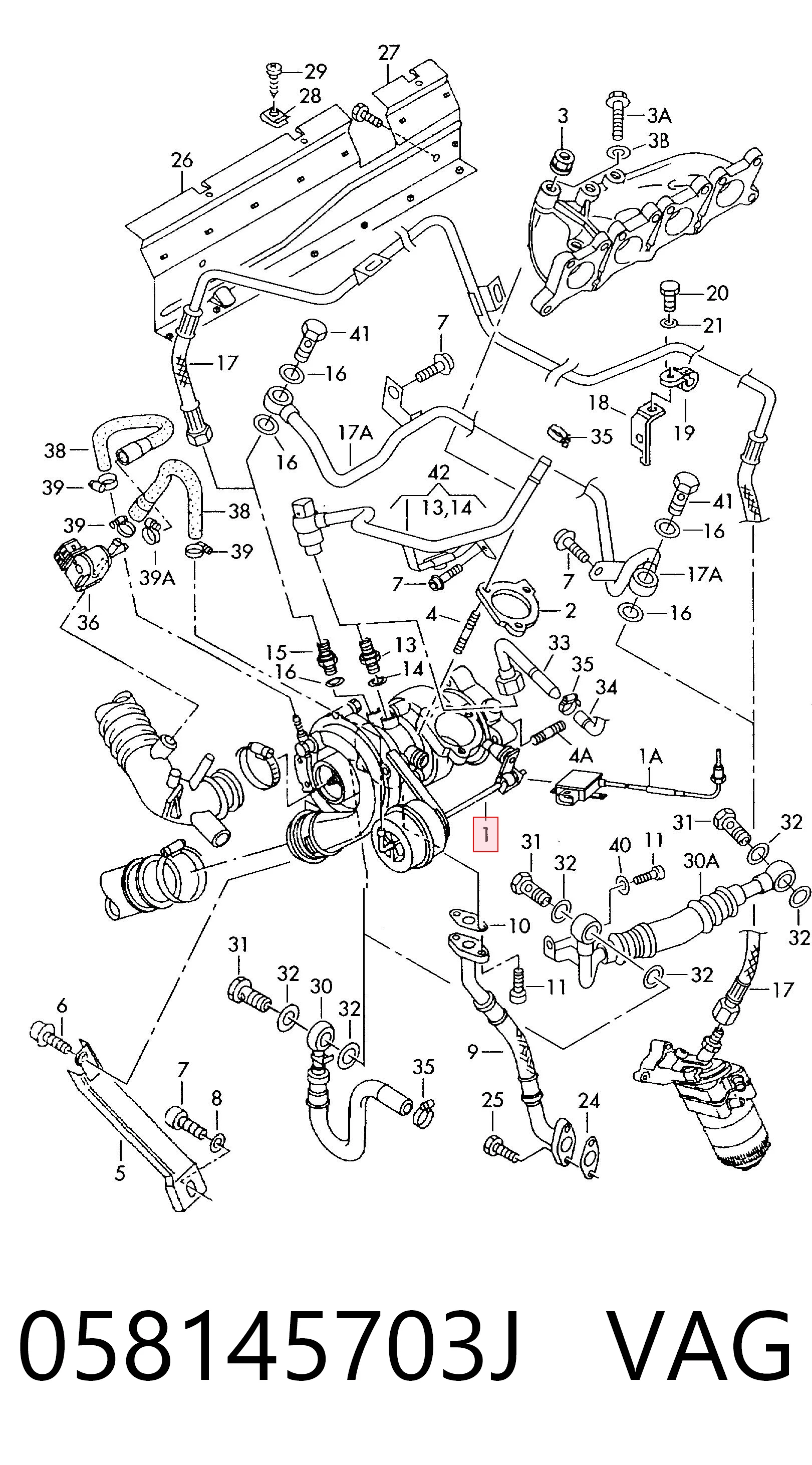 058145703J VAG Turbina
