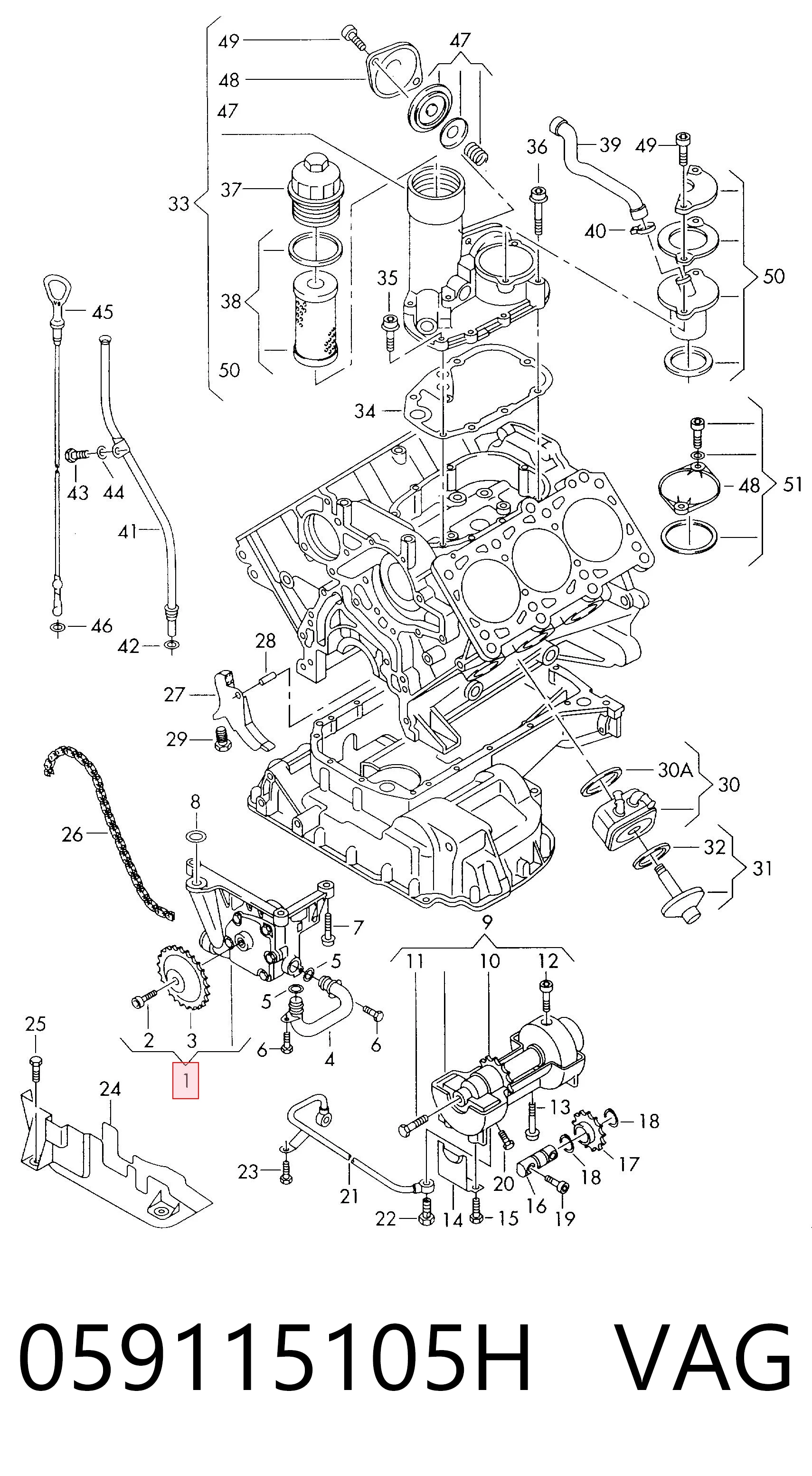 Do koszyka Pompa oleju Audi A6 Allroad C5 4BH