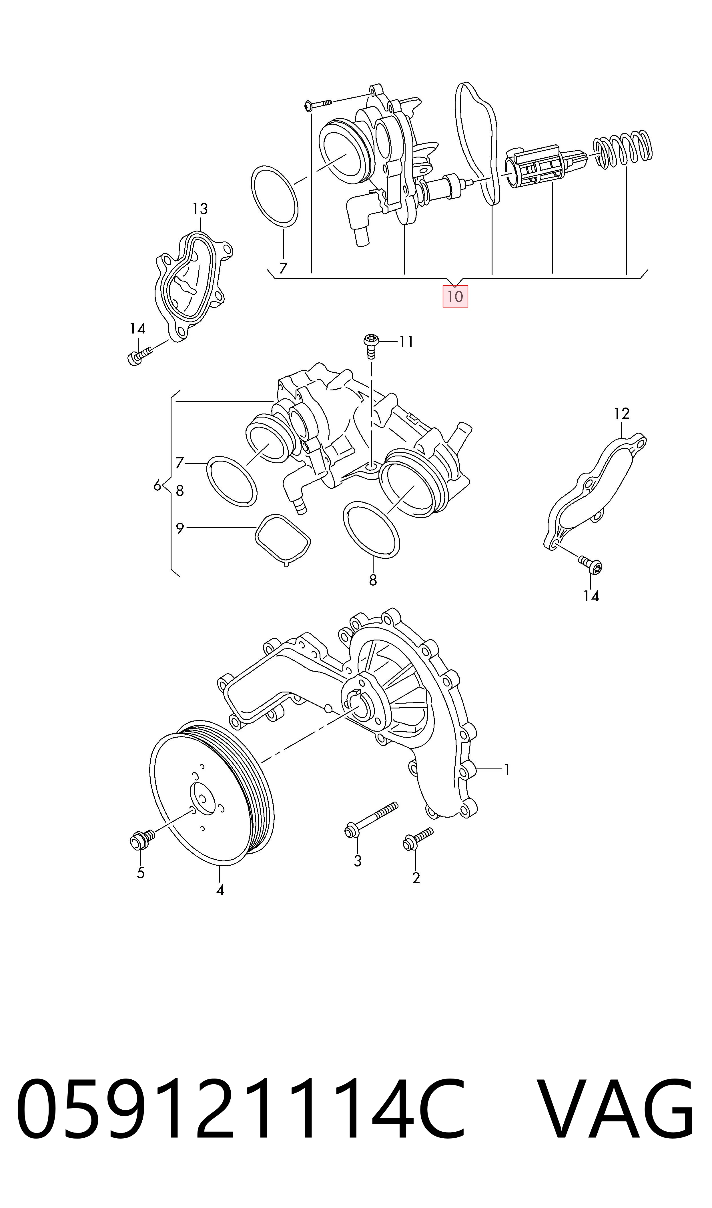 Termostat VAG 059121114C