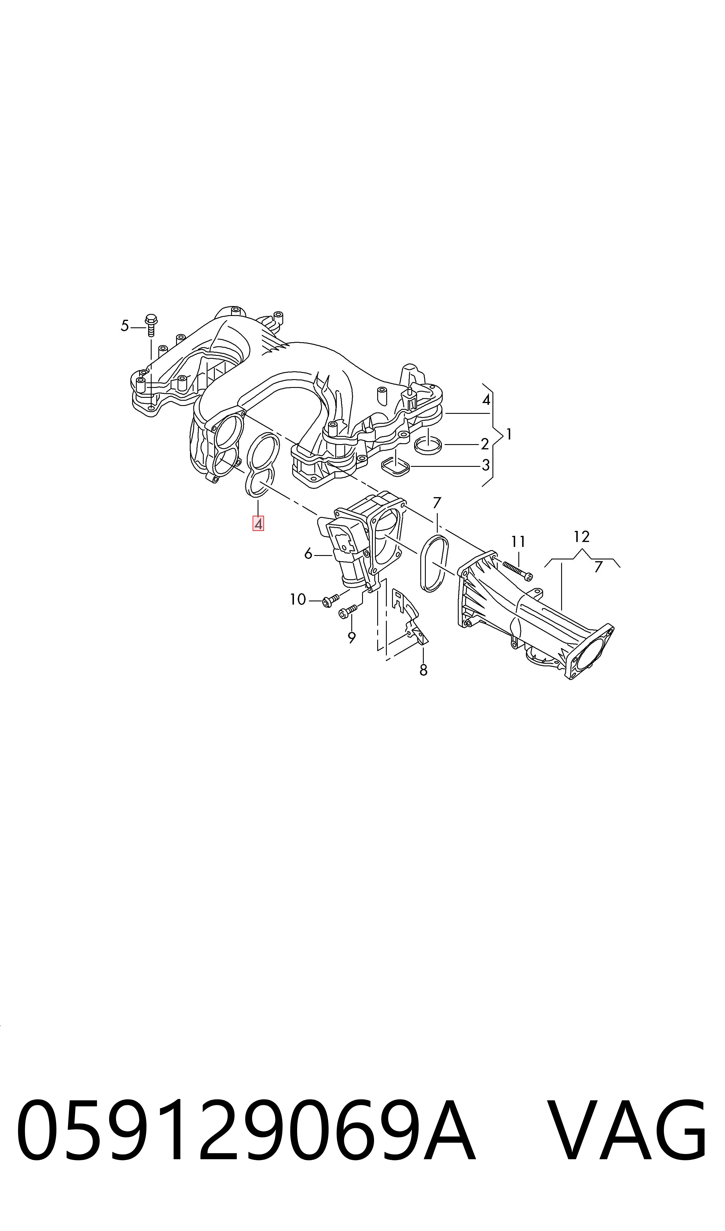 Uszczelka przepustnicy Volkswagen Touareg II SUV (7P5, 7P6) (2010 - 2017) cena, od 19,53 USD