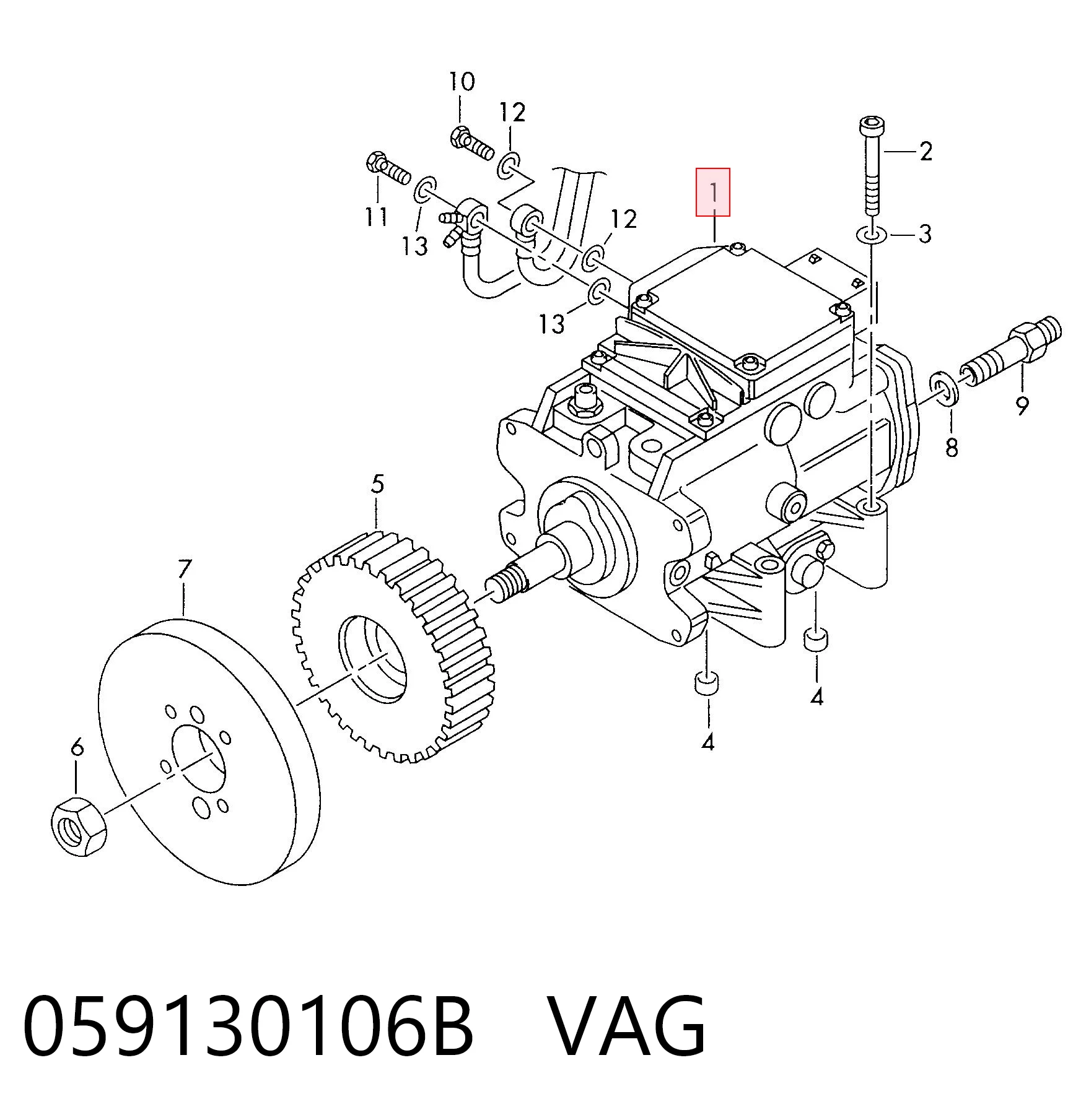 Pompa wtryskowa wysokiego ciśnienia do Volkswagen Passat B5 3B3