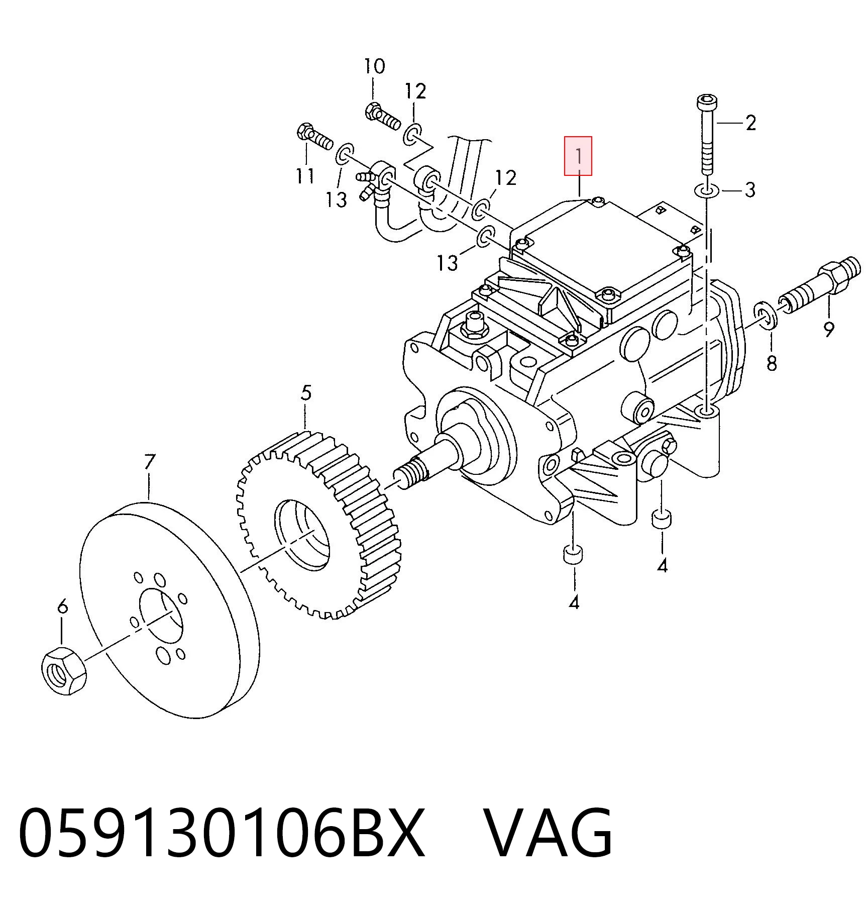 Do koszyka Pompa wtryskowa wysokiego ciśnienia Volkswagen Passat B5 3B3