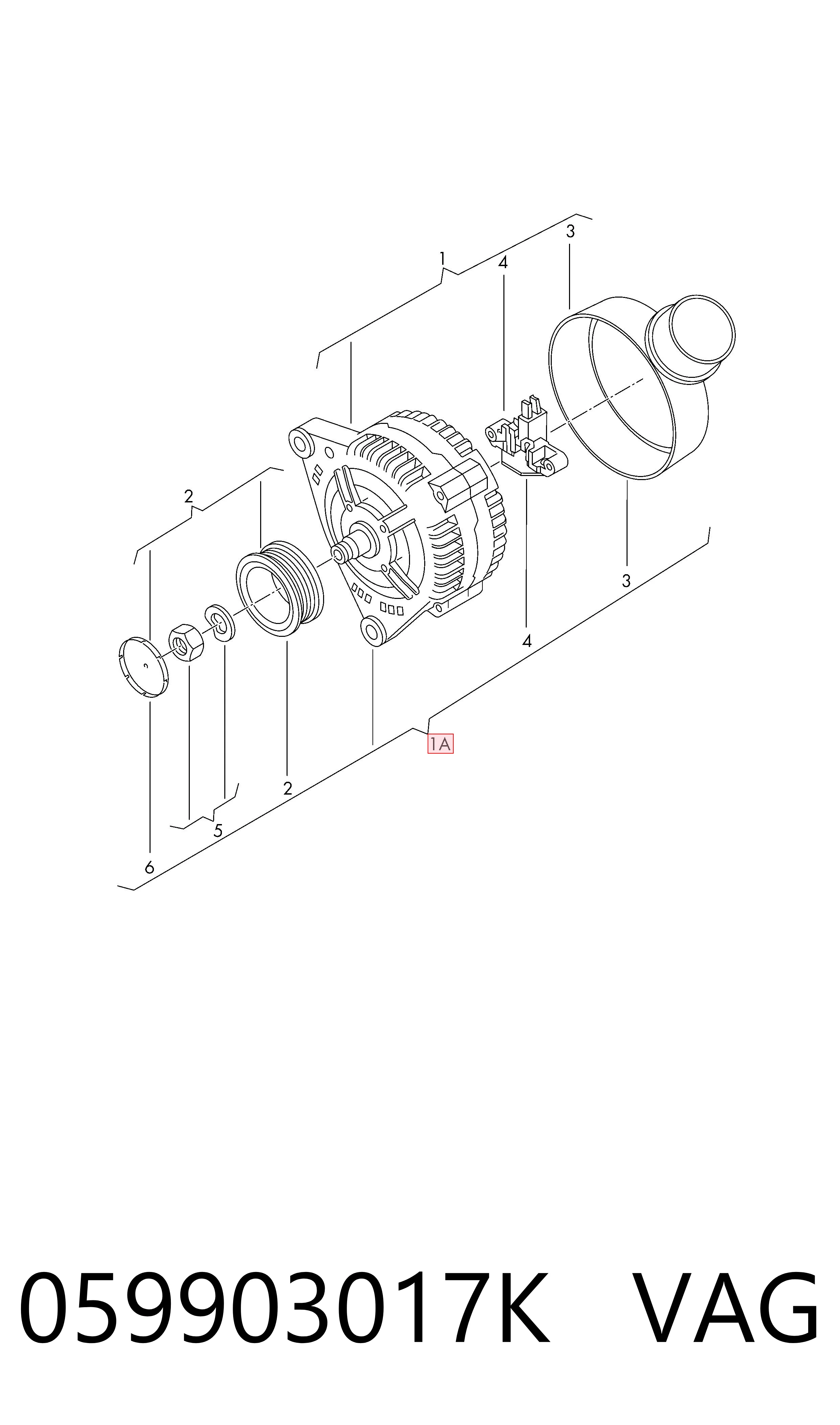 059903017K VAG Alternator
