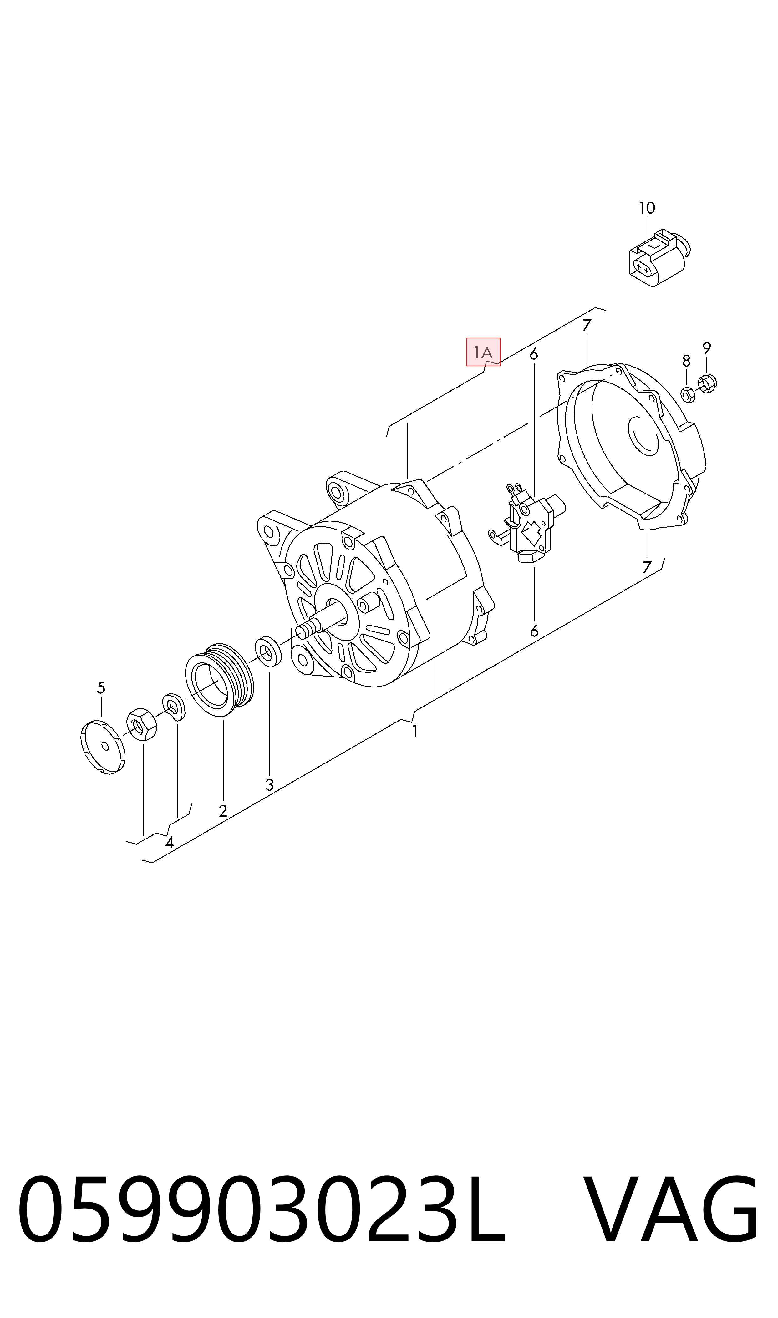 059903023L VAG Alternator