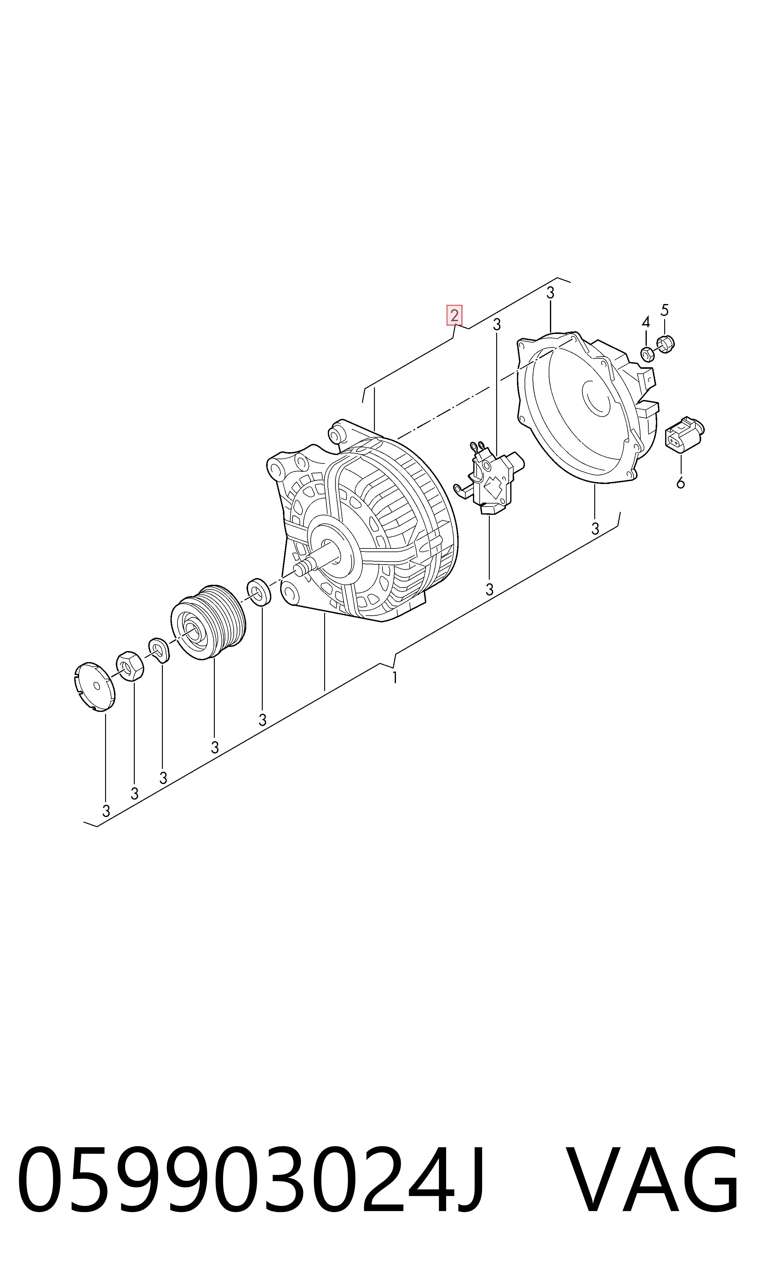059903024J VAG Alternator