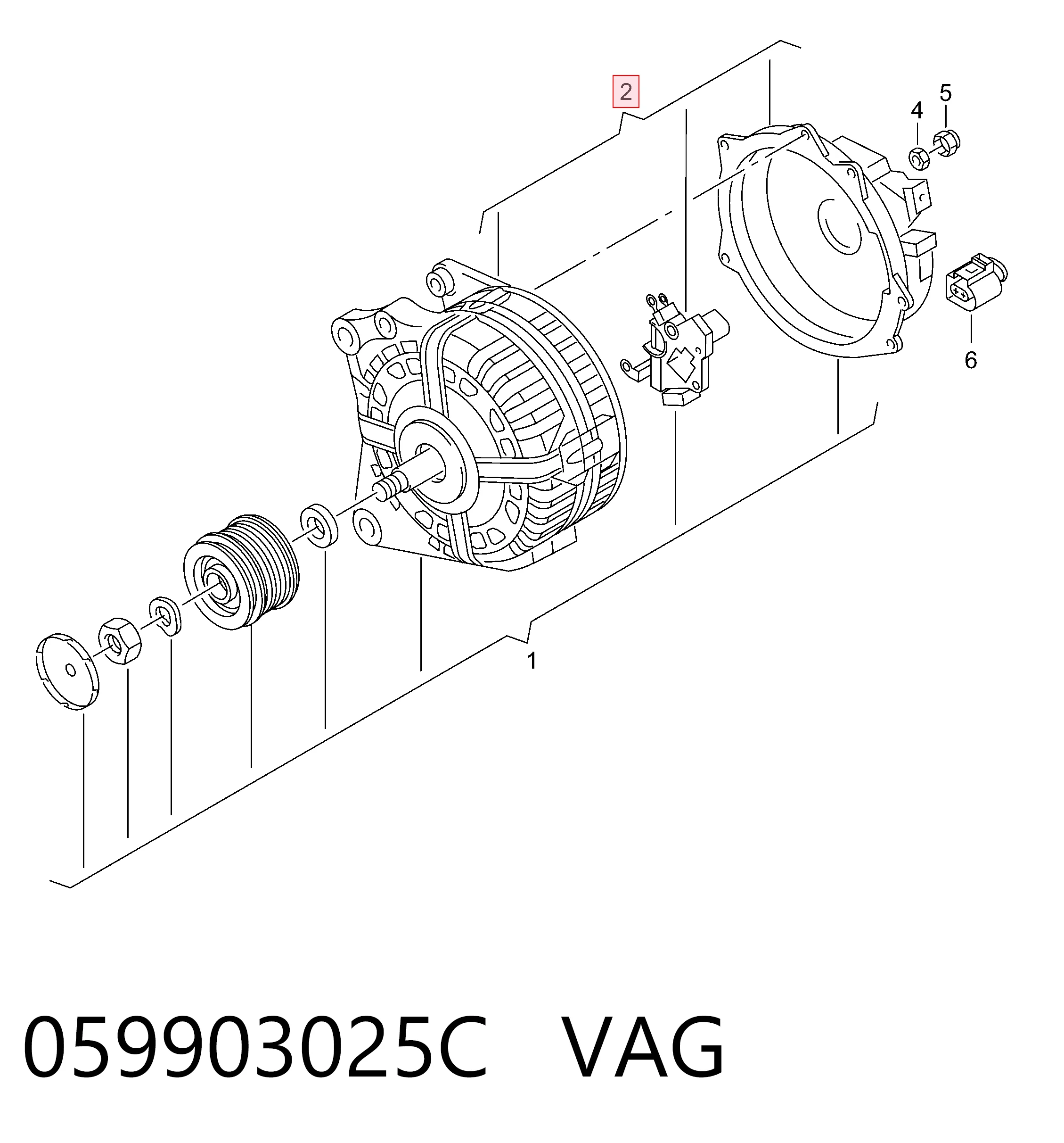 059903025C VAG Alternator