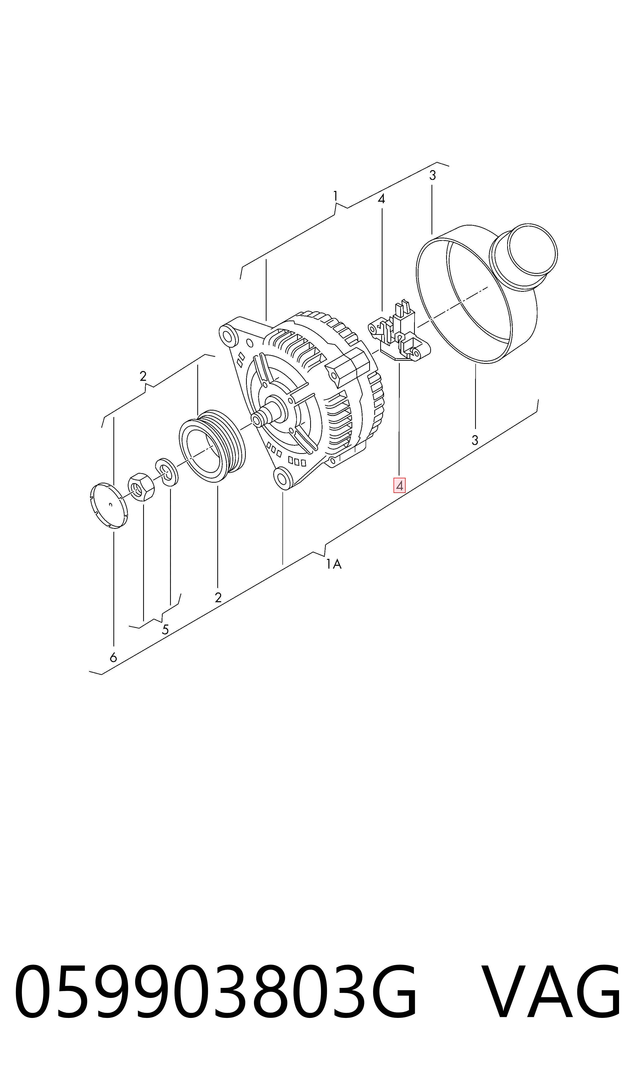 059903803G VAG Regulator alternatora (przekaźnik ładowania)
