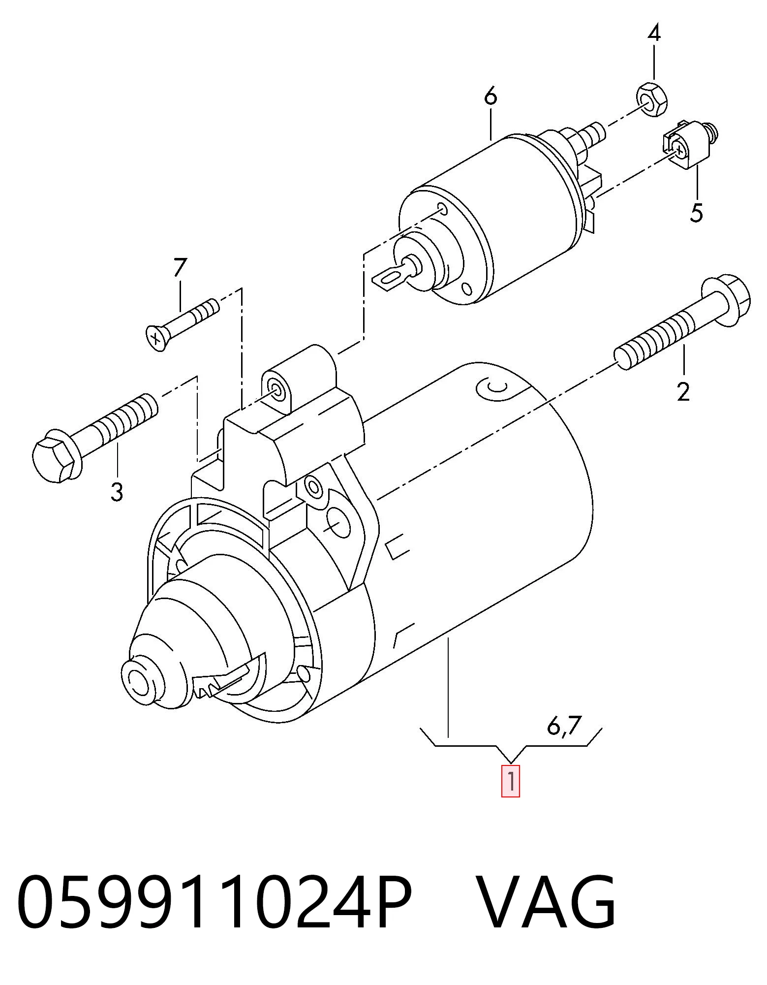 Rozrusznik VAG 059911024P cena, od 154,93 USD