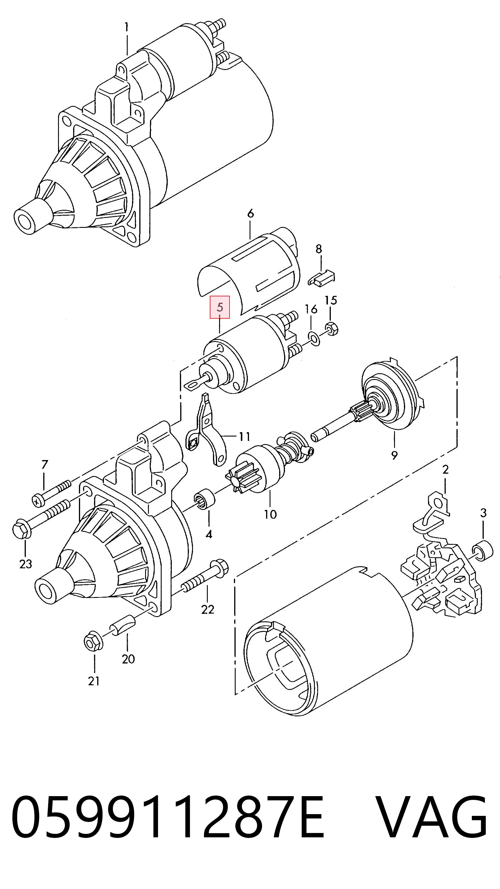 059911287E VAG Elektromagnes rozrusznika