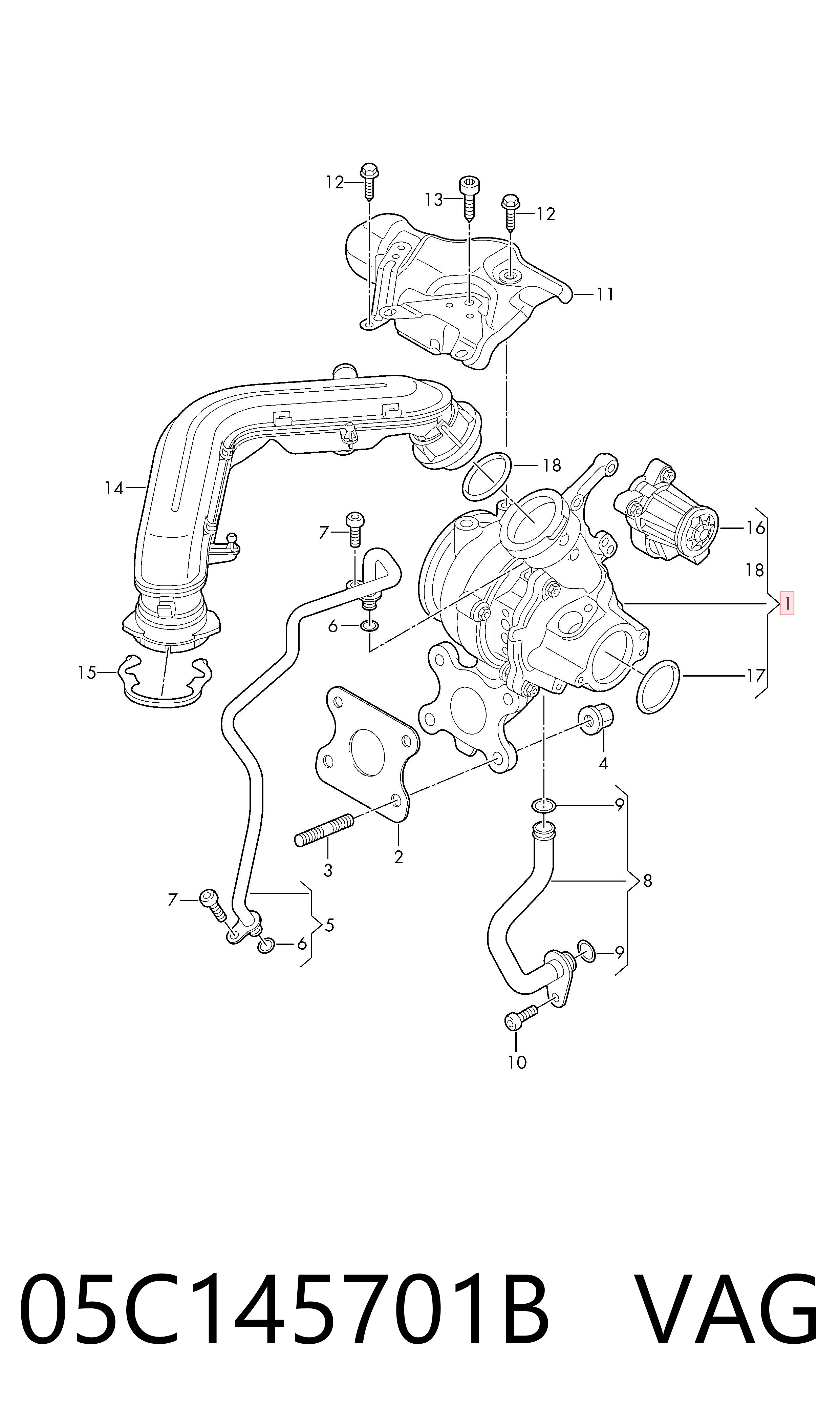 05C145701B VAG Turbina