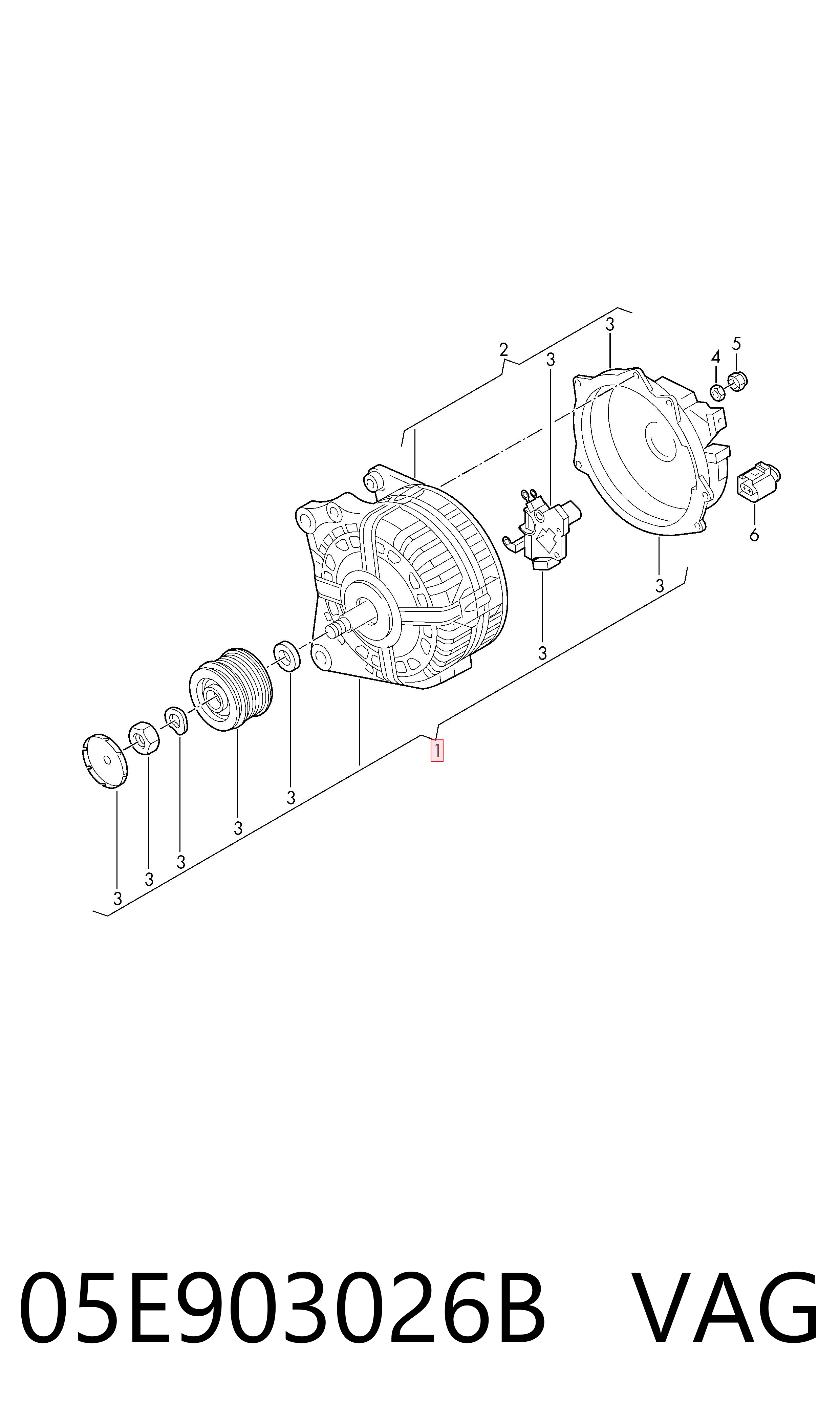 Alternator do Volkswagen Jetta VII BU3, BU4