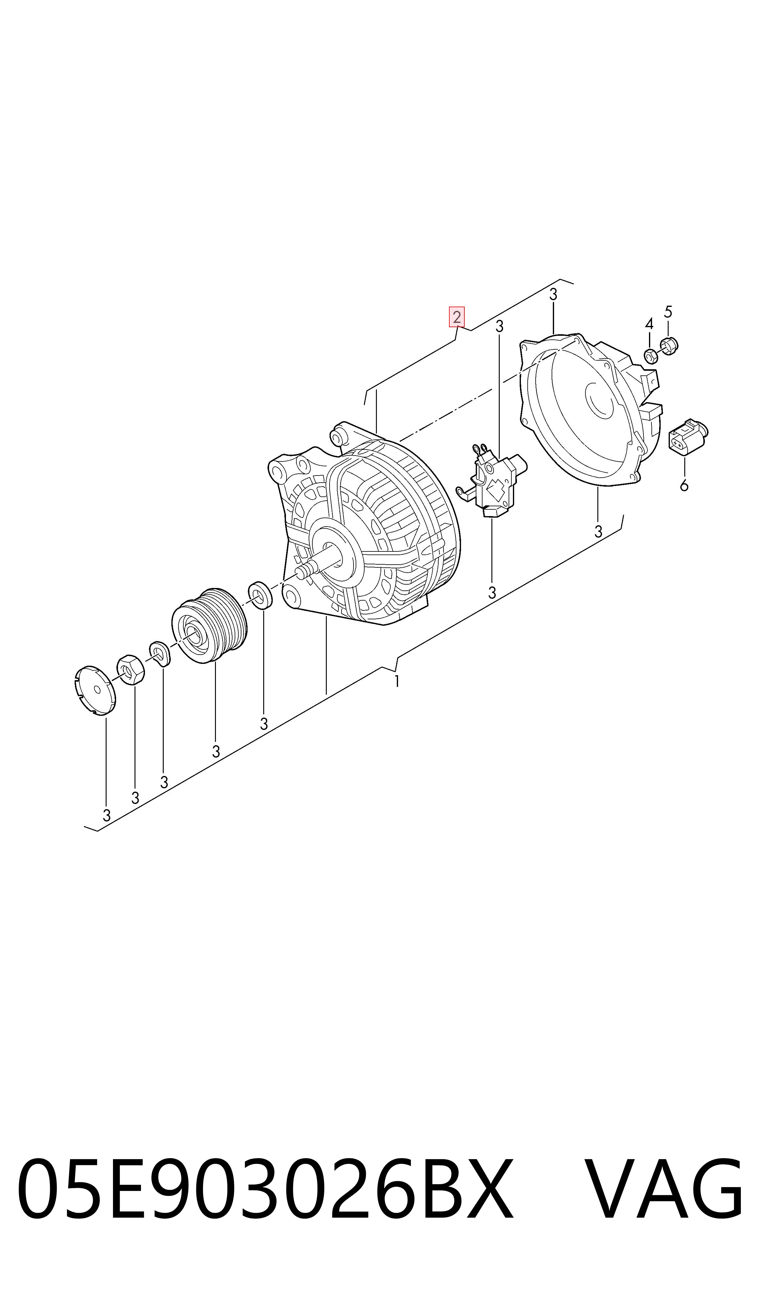 Alternator Volkswagen Jetta VII sedana (BU3, BU4) (2017 - 2026) cena, od 107,06 USD