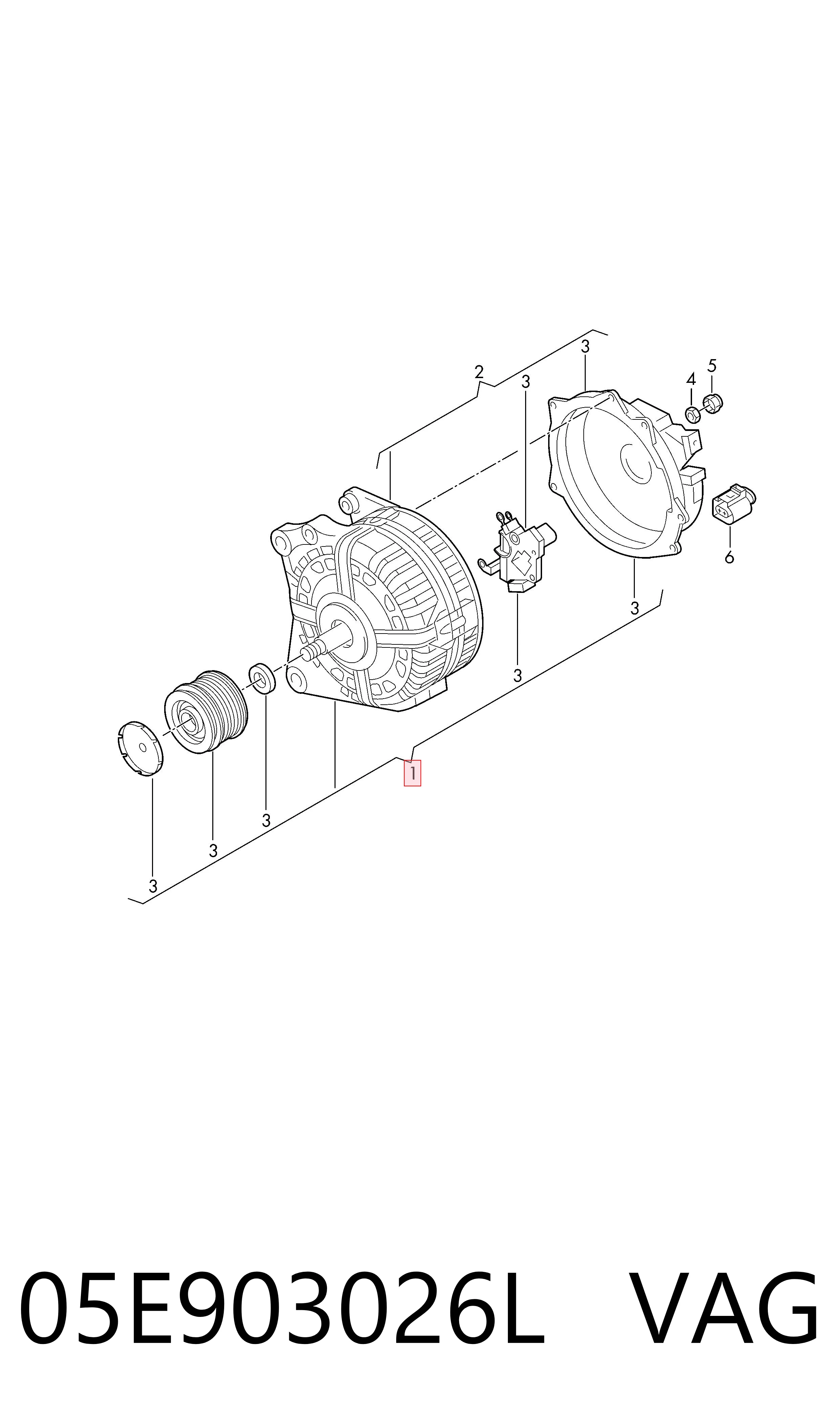 Alternator VAG 05E903026L cena, od 105,56 USD