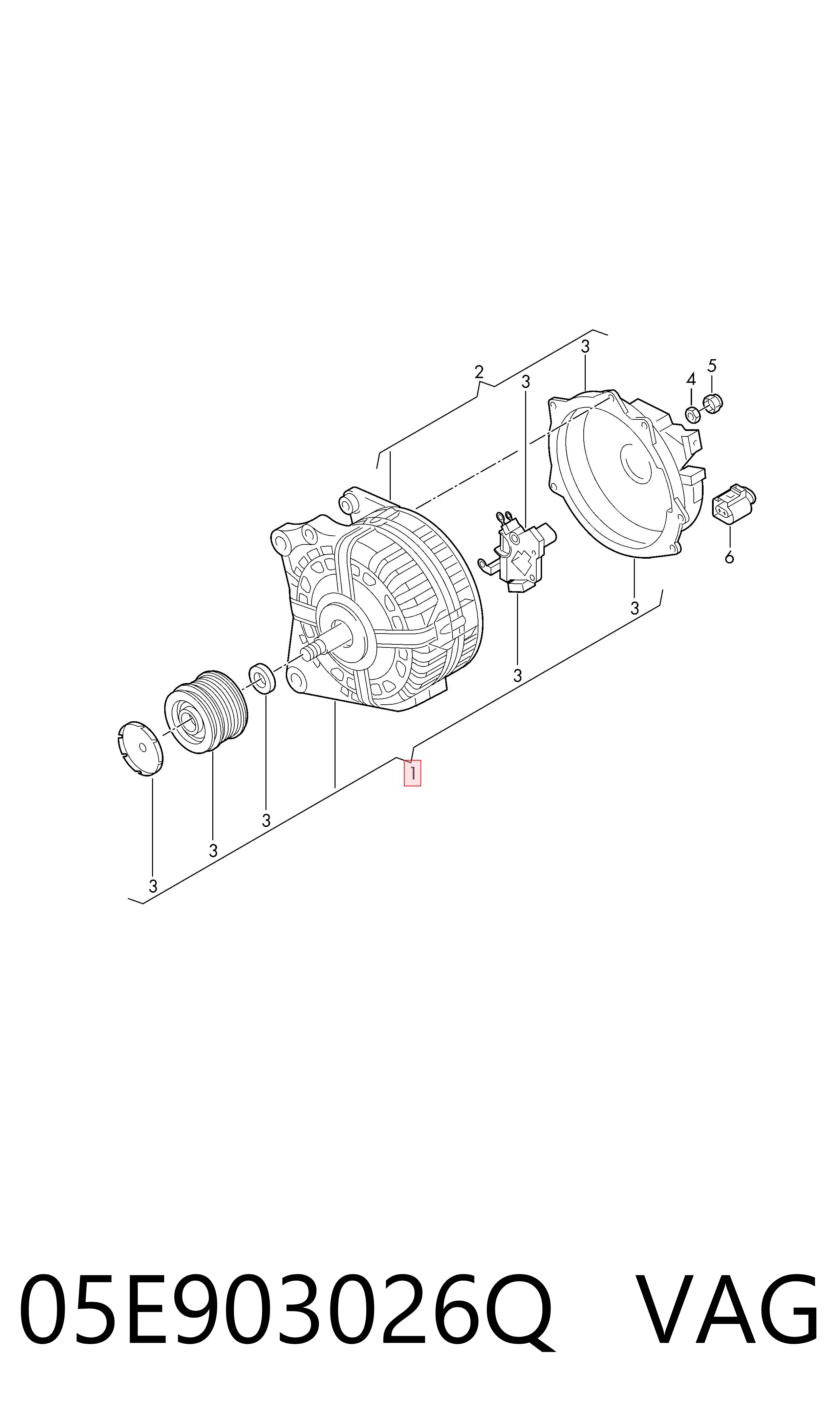 Alternator Volkswagen Golf VIII hatchback (CD1, DA1) (2019 - 2026) cena, od 95,34 USD