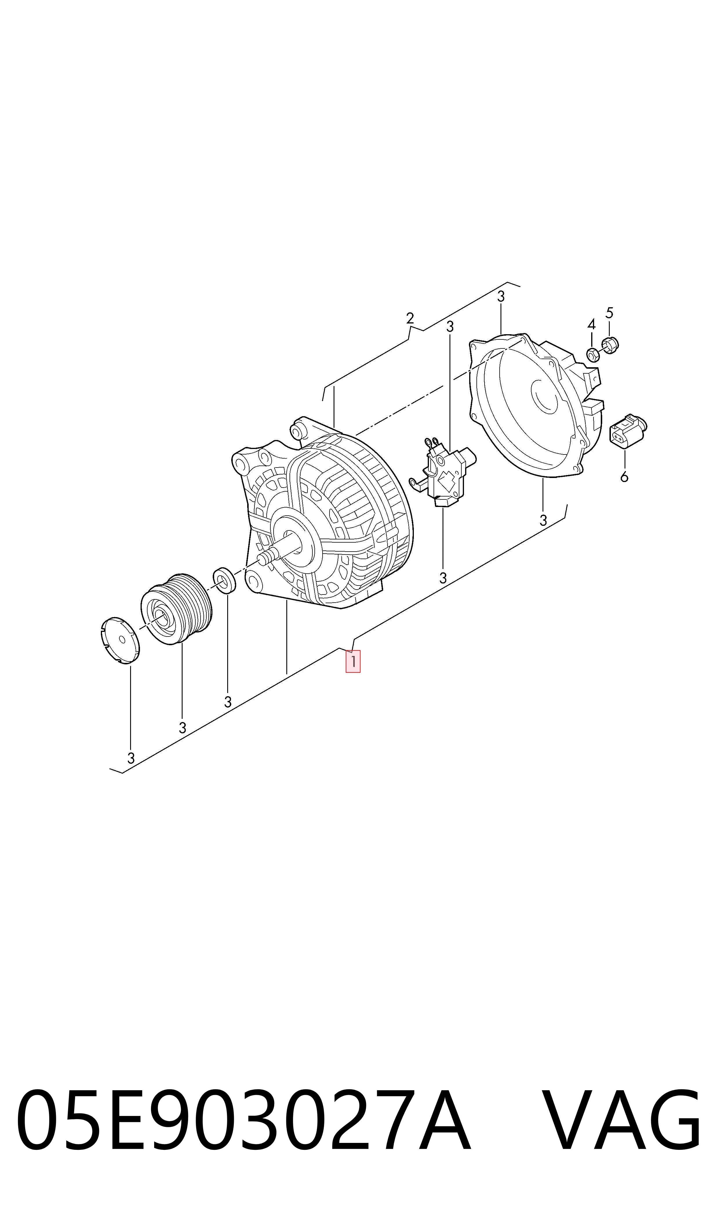 05E903027A VAG Alternator