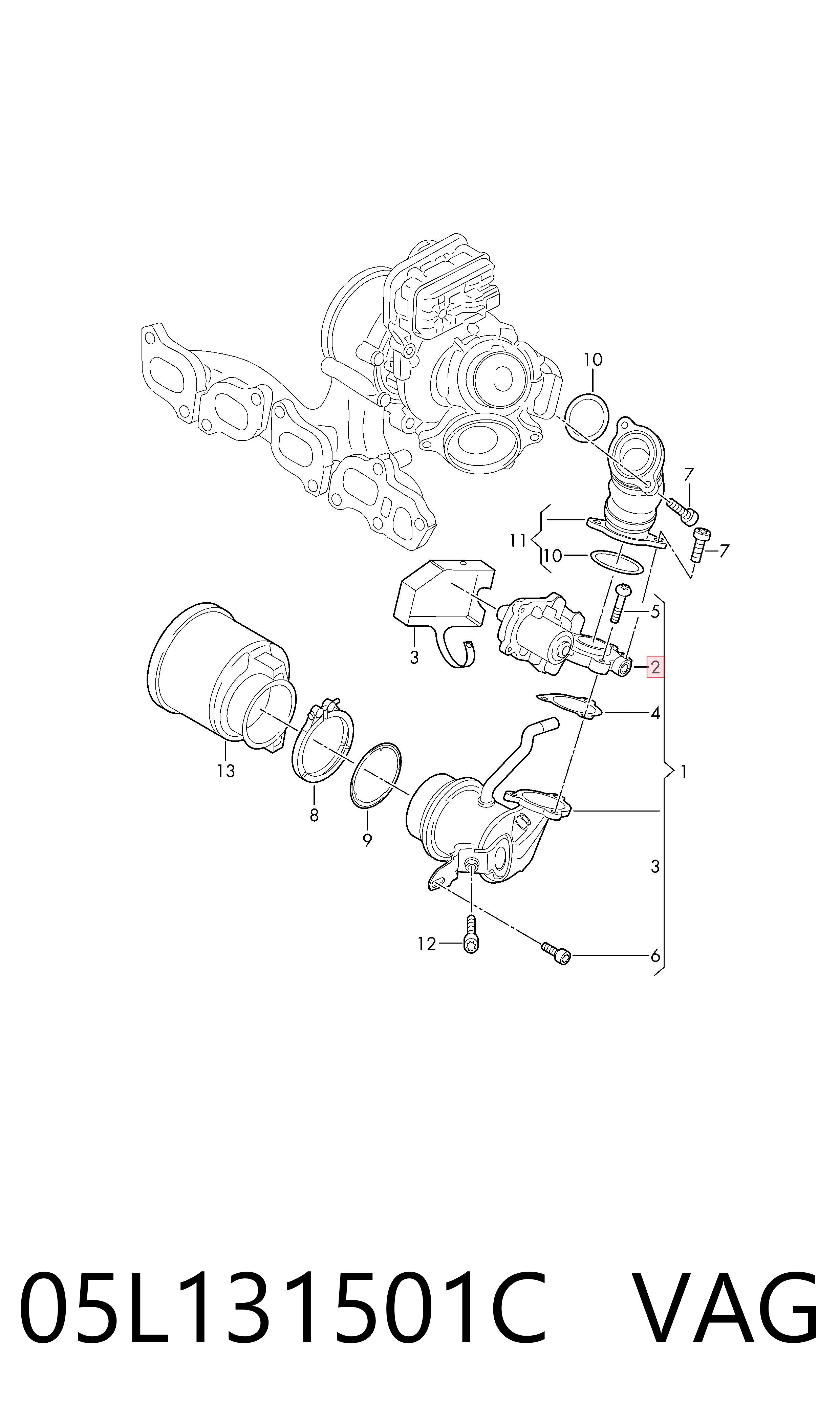 05L131501C VAG Zawór recyrkulacji spalin EGR