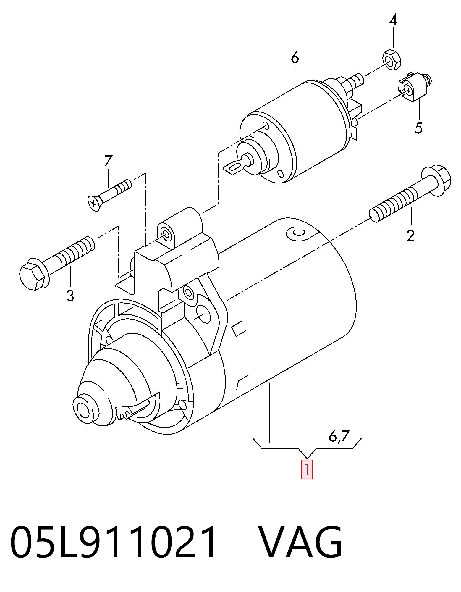 Rozrusznik VAG 05L911021 cena, od 185,58 USD