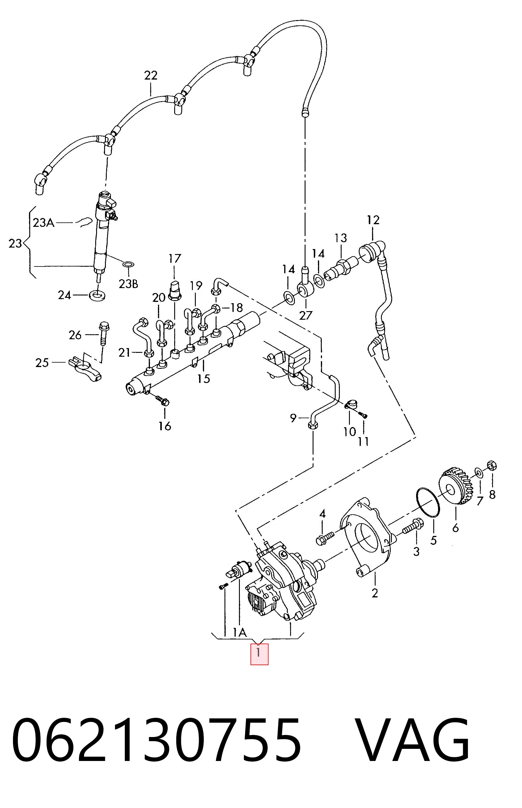 Pompa wtryskowa wysokiego ciśnienia do Volkswagen LT 2DA, 2DD, 2DH