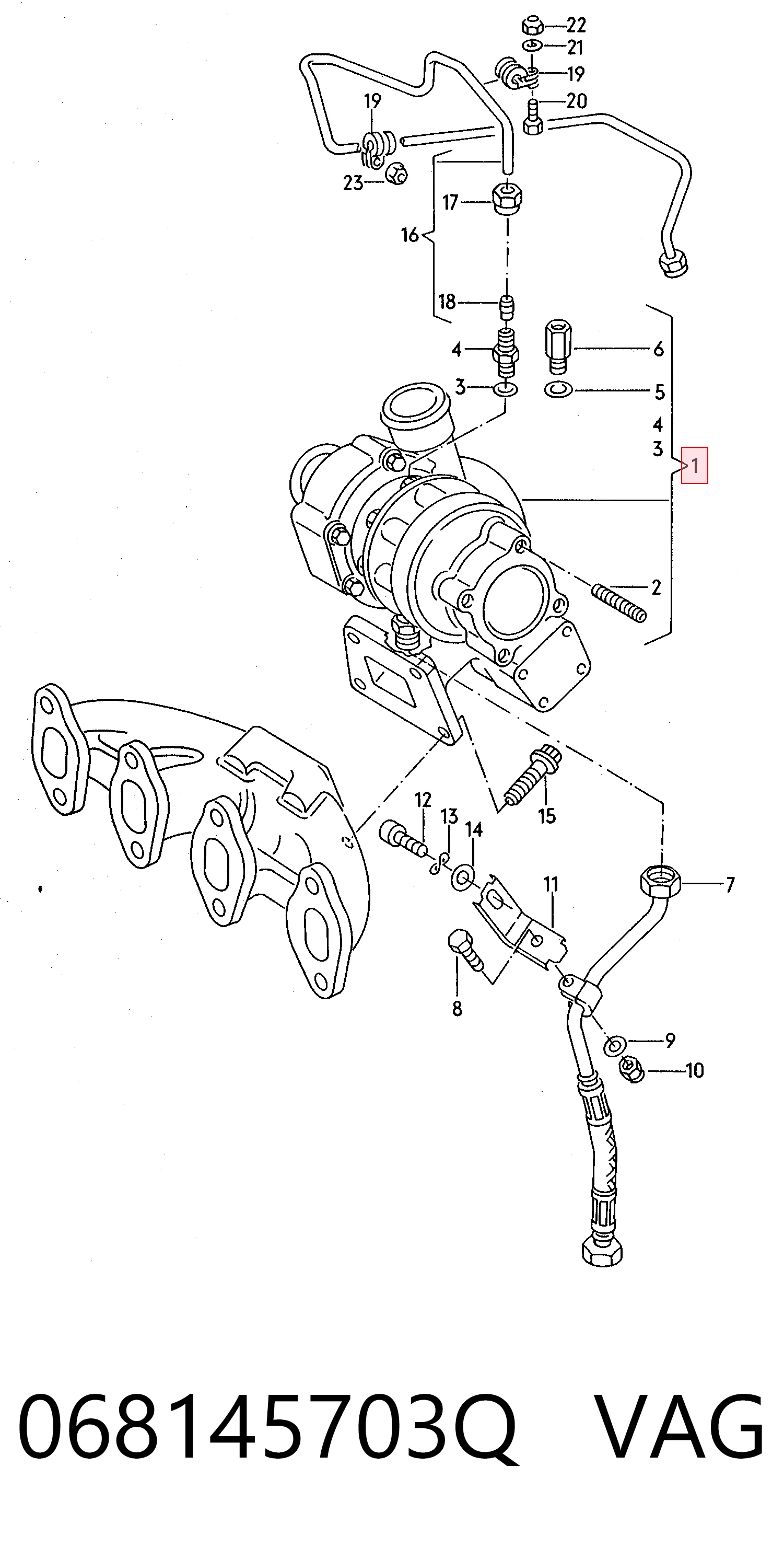 Turbina do Volkswagen Jetta II 19E, 1G2, 165, 167