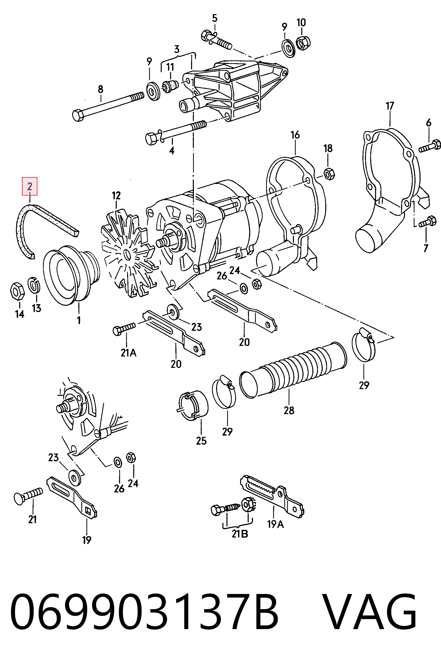 Pas napędowy mechanizmów Ford 5013519