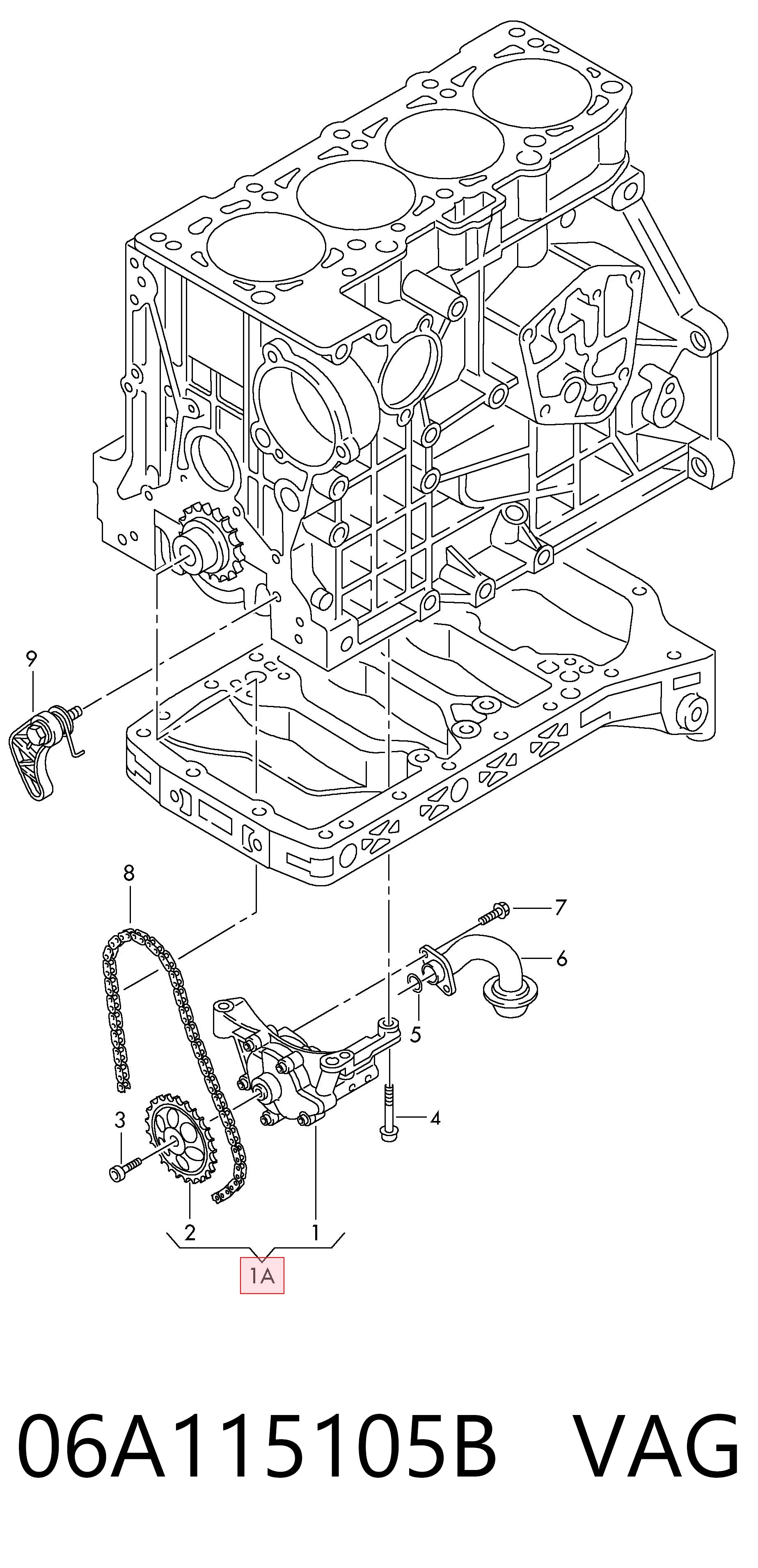 06A115105B VAG Pompa oleju