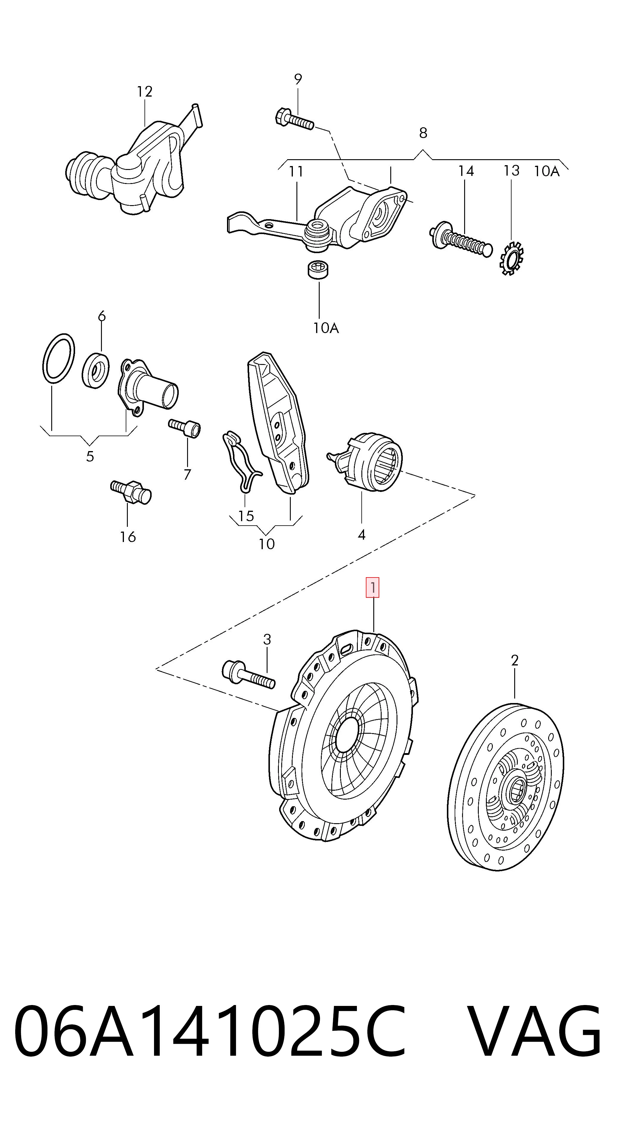 Docisk sprzęgła do Seat Leon I 1M1