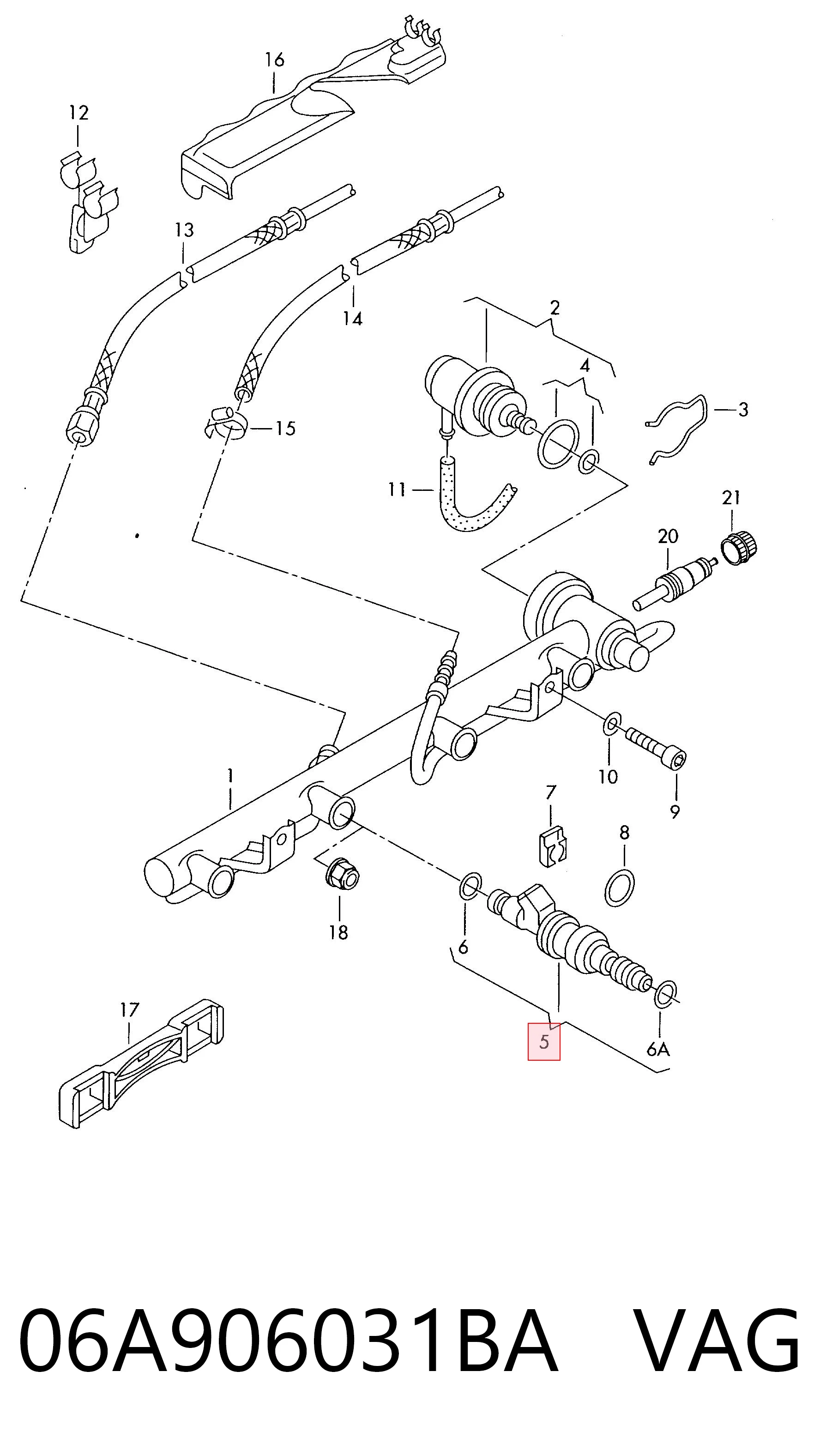  Wtryskiwacz paliwa Audi A3 