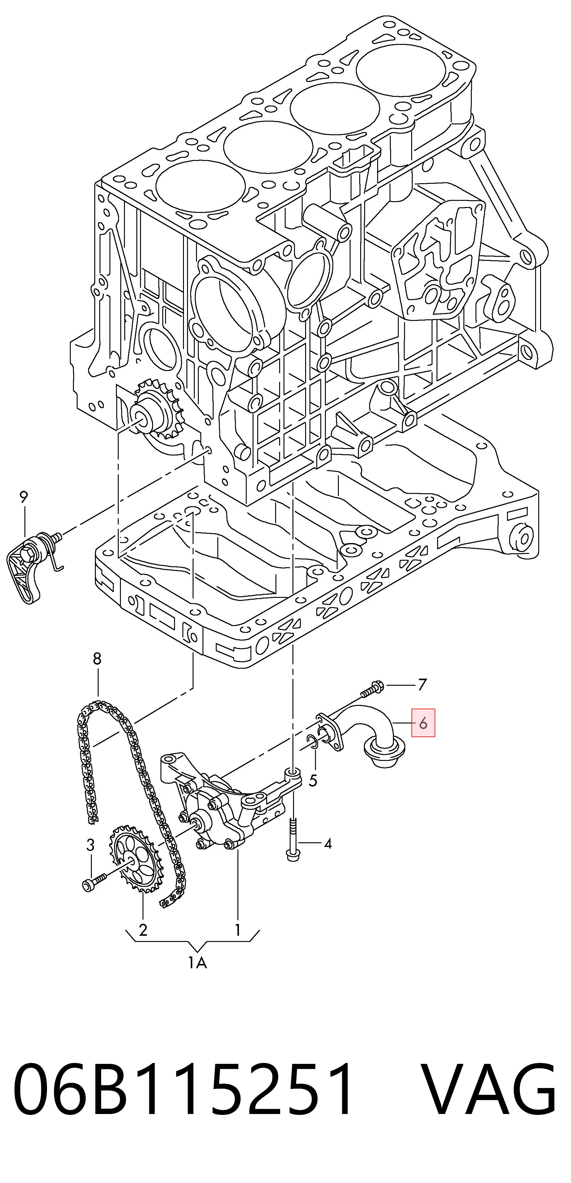 06B115251 VAG Kanał ssący