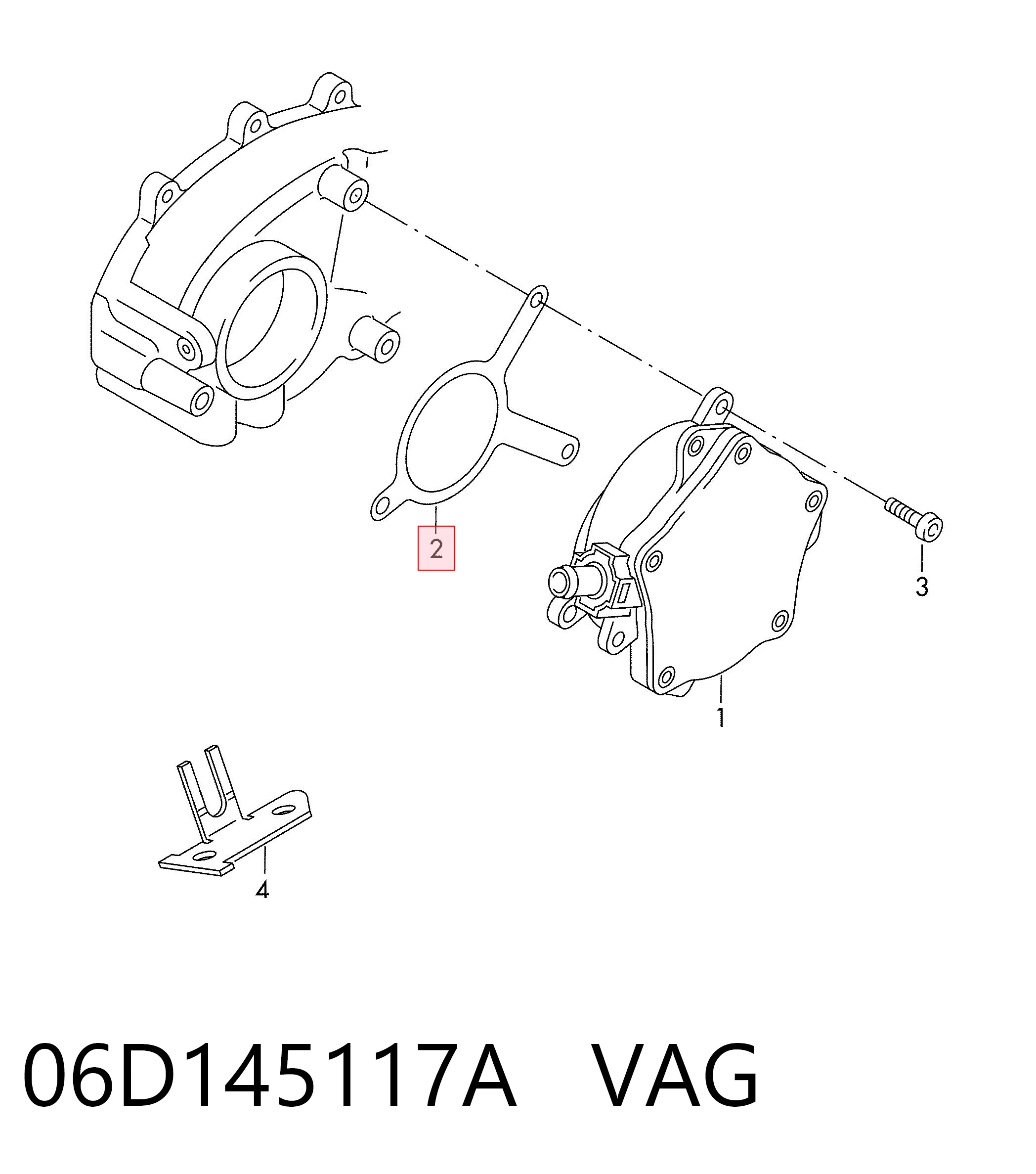 Do koszyka 06D145117A VAG Uszczelka pompy próżniowej