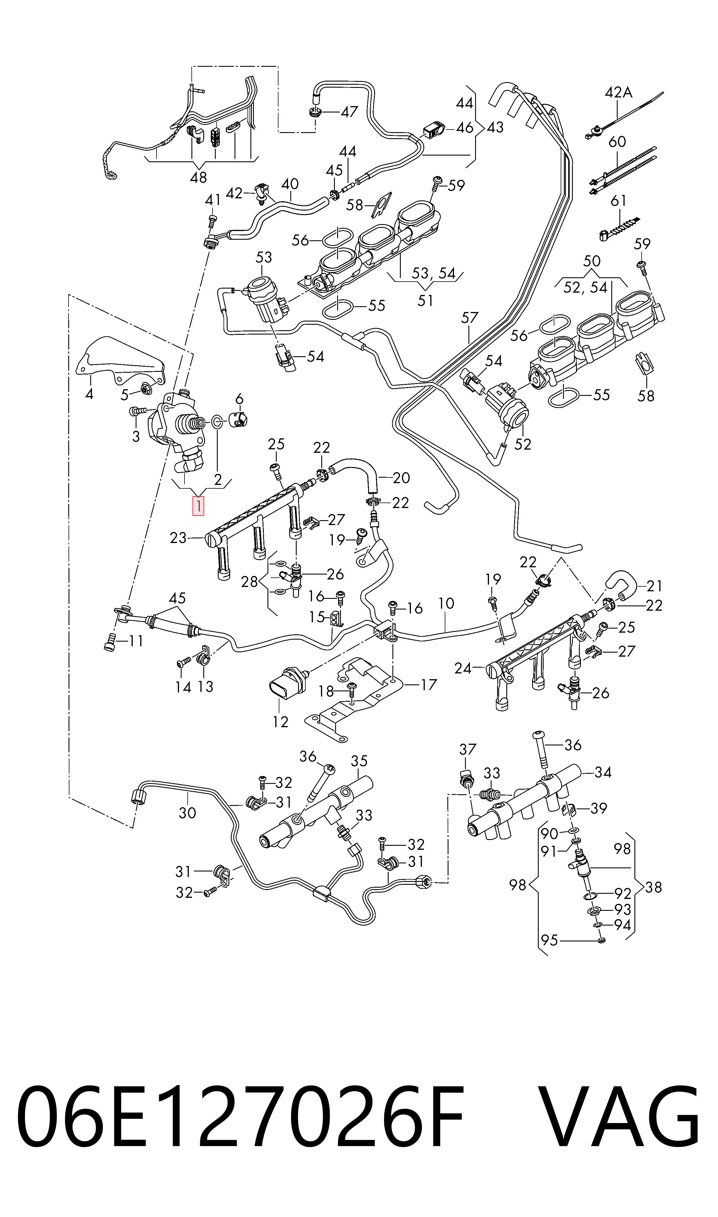 06E127026F VAG Pompa wtryskowa wysokiego ciśnienia
