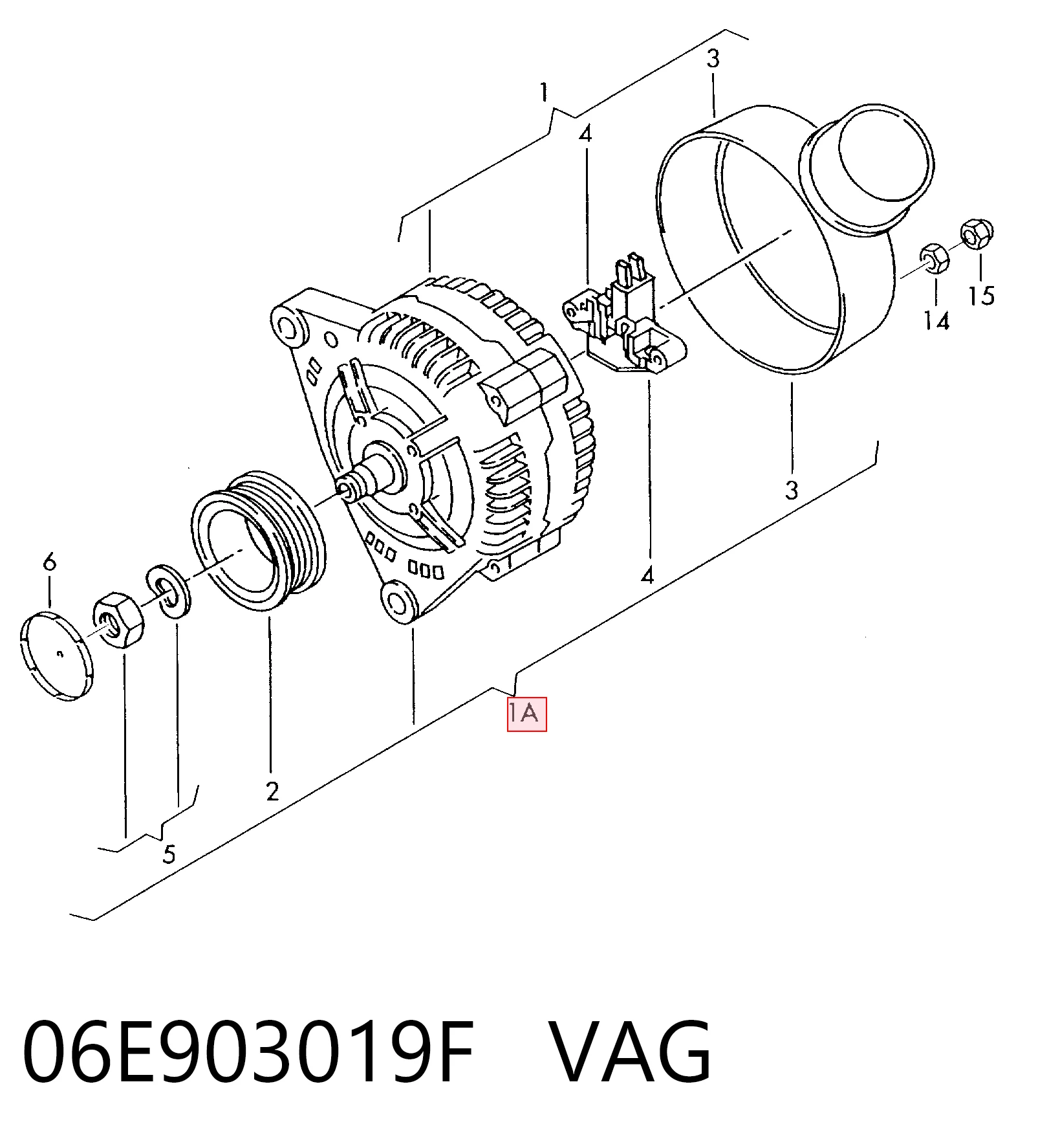 06E903019F VAG Alternator
