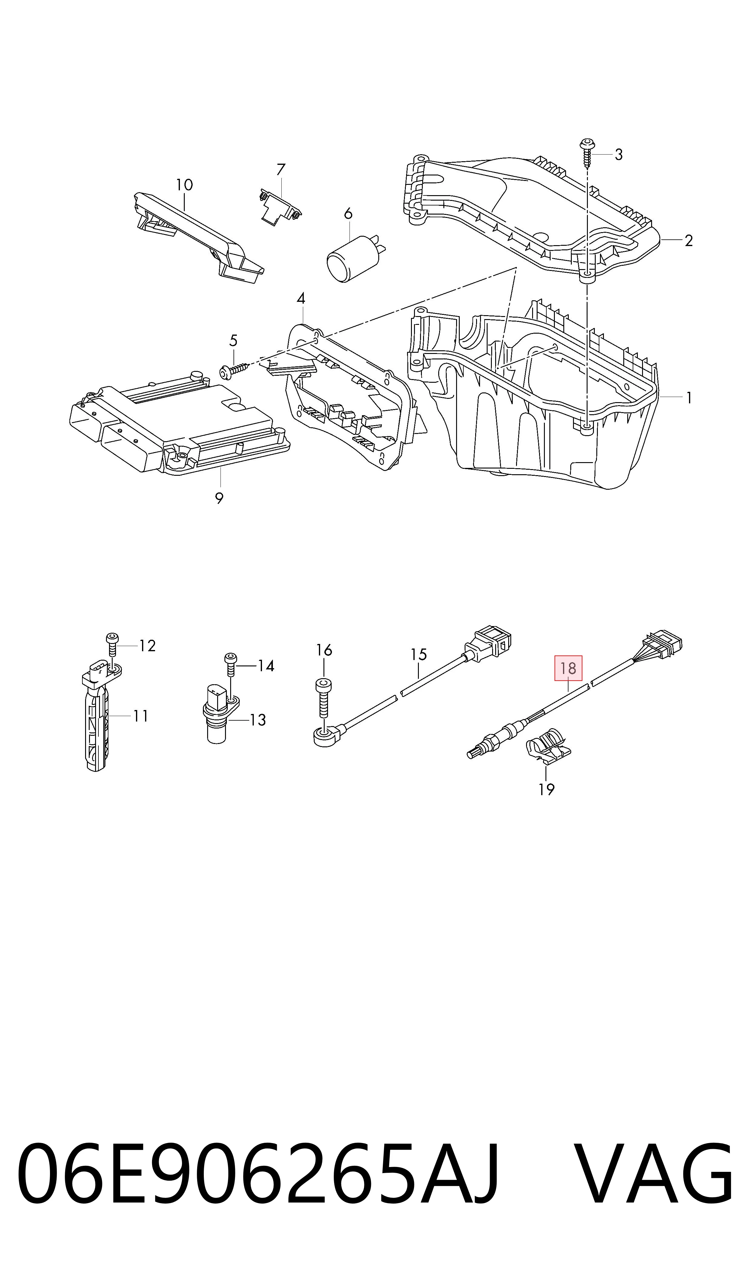 Sonda lambda czujnik tlenu przed katalizatorem VAG 06E906265AJ cena, od 75,32 USD