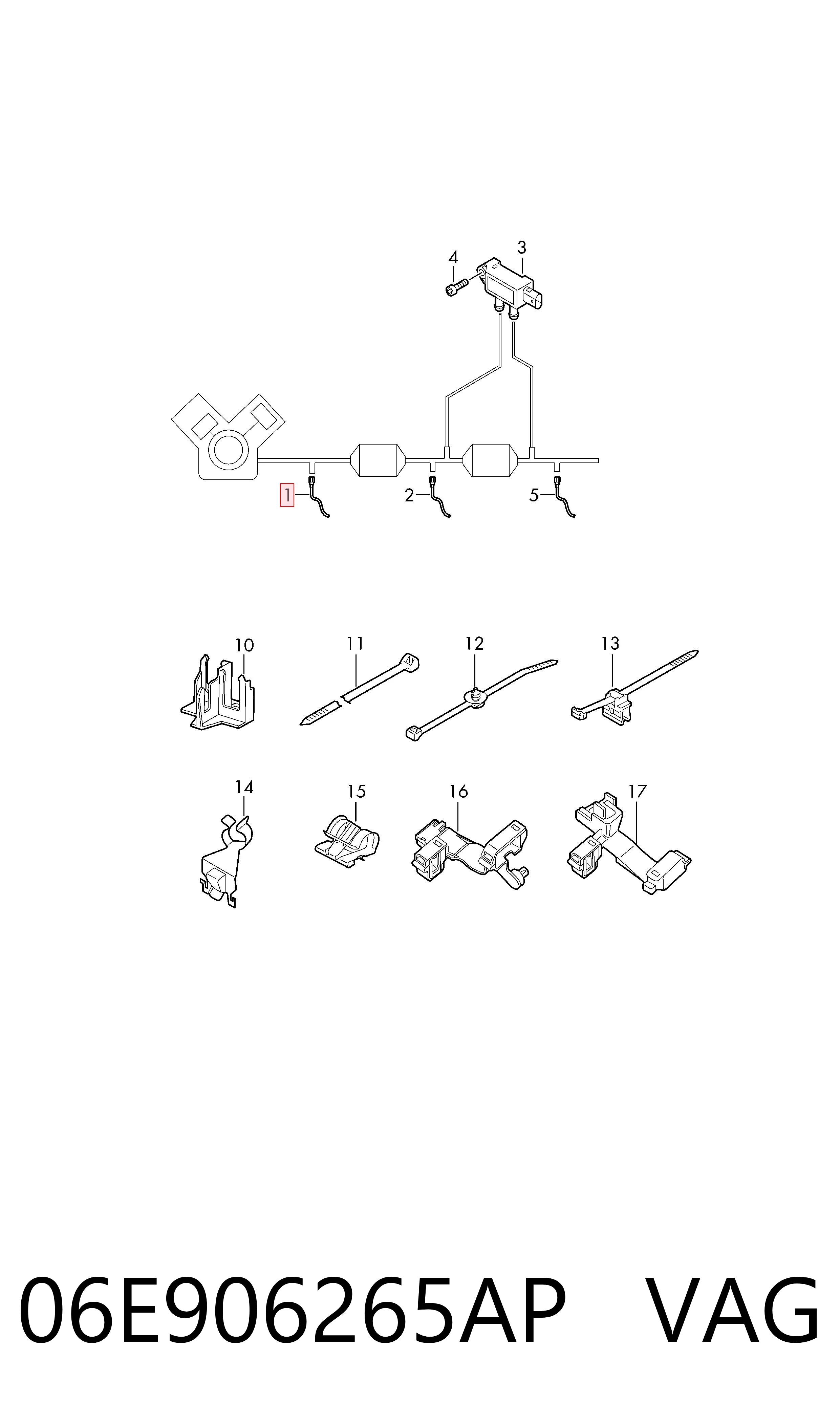 06E906265AP VAG Sonda lambda czujnik tlenu przed katalizatorem